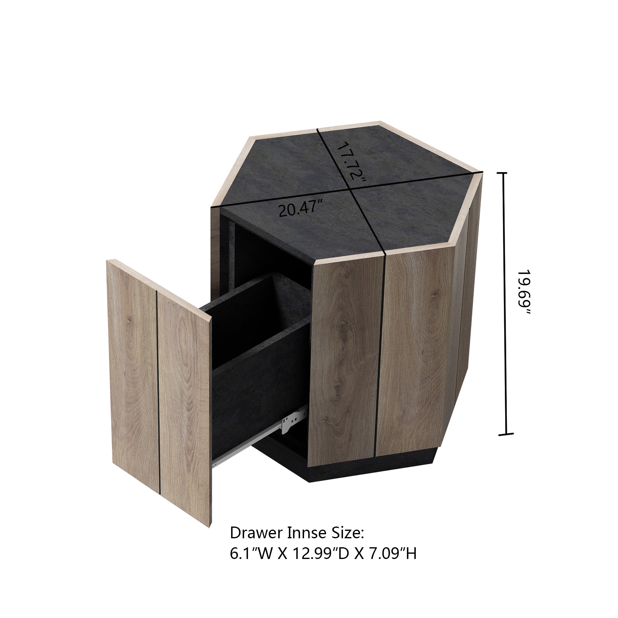 Pefelife Small Coffee Table with Storage, Tea Table Sofa Side Table
