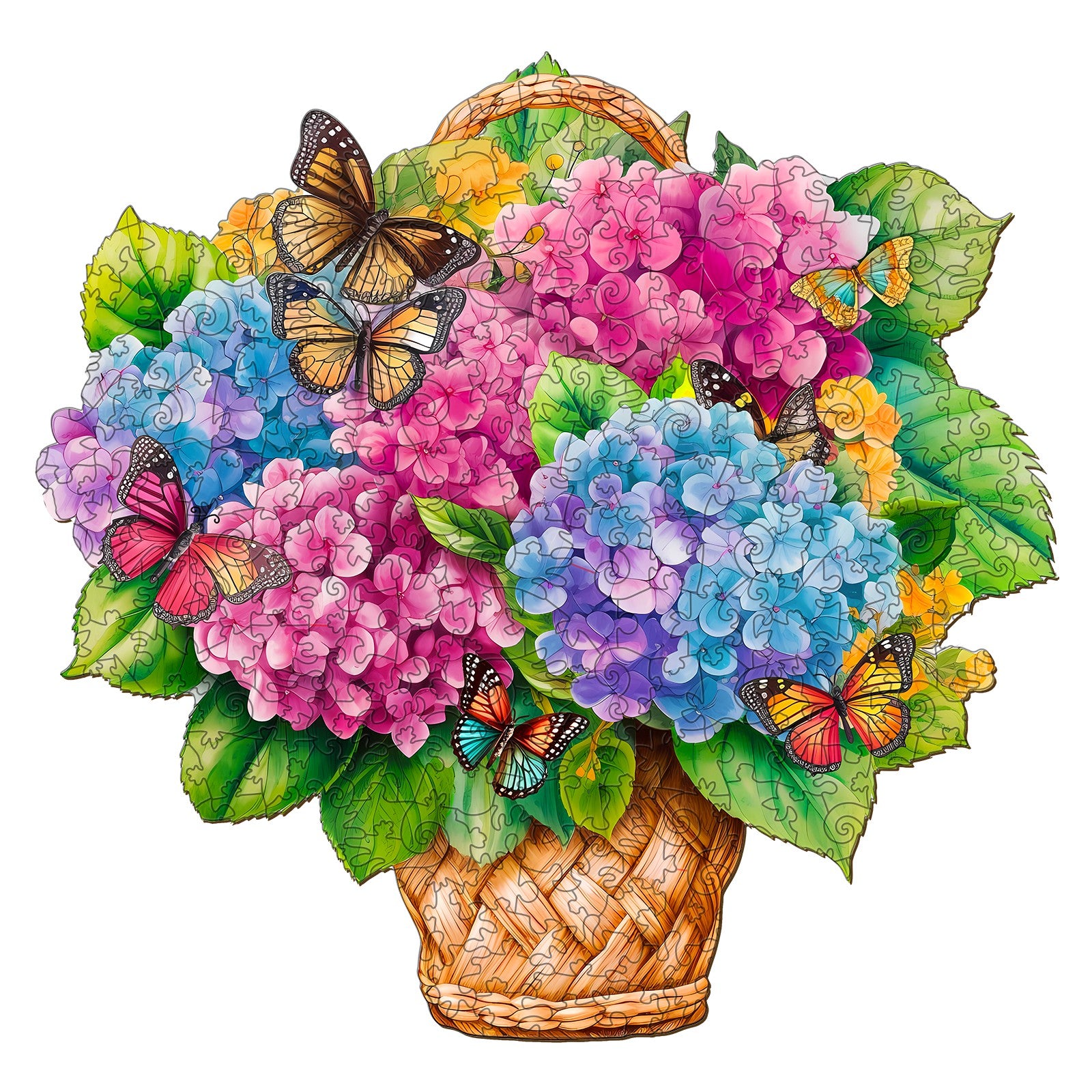 Pefelife Wooden Jigsaw Puzzle for Adults, Flower Puzzle