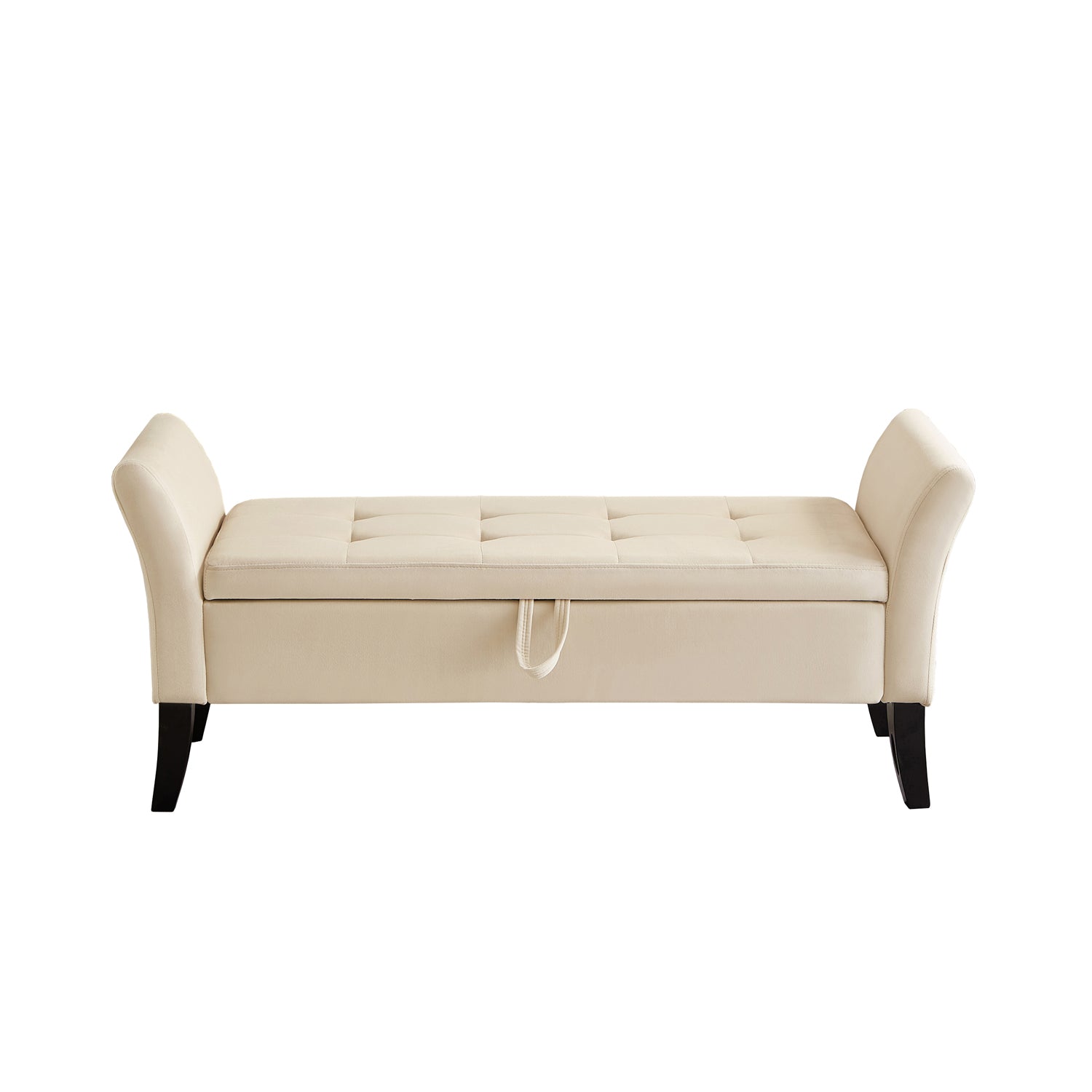 Pefelife 51.5-Inch Velvet Bed Bench with Storage, Elegant Design