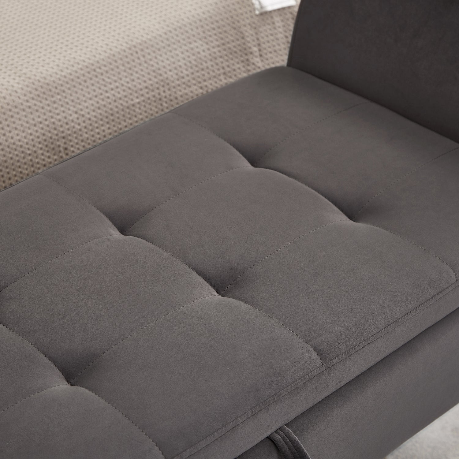 Pefelife 51.5-Inch Velvet Bed Bench with Storage, Elegant Design