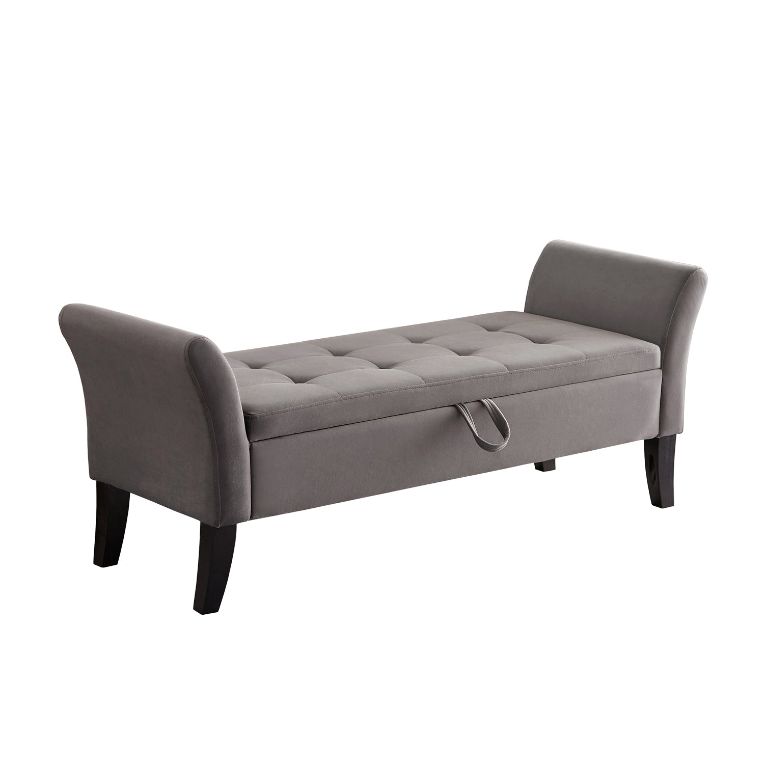 Pefelife 51.5-Inch Velvet Bed Bench with Storage, Elegant Design