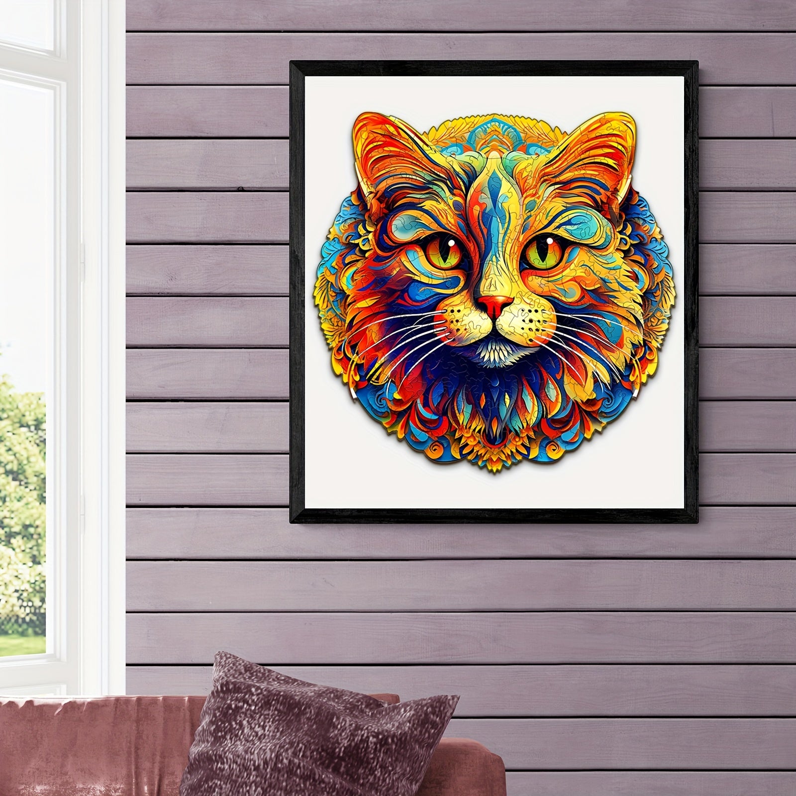 Pefelife Wooden Jigsaw Puzzle for Adults, Cat Puzzle