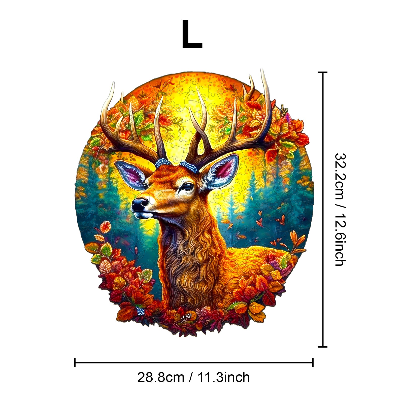 Pefelife Wooden Jigsaw Puzzle for Adults, Deer of Life Puzzle