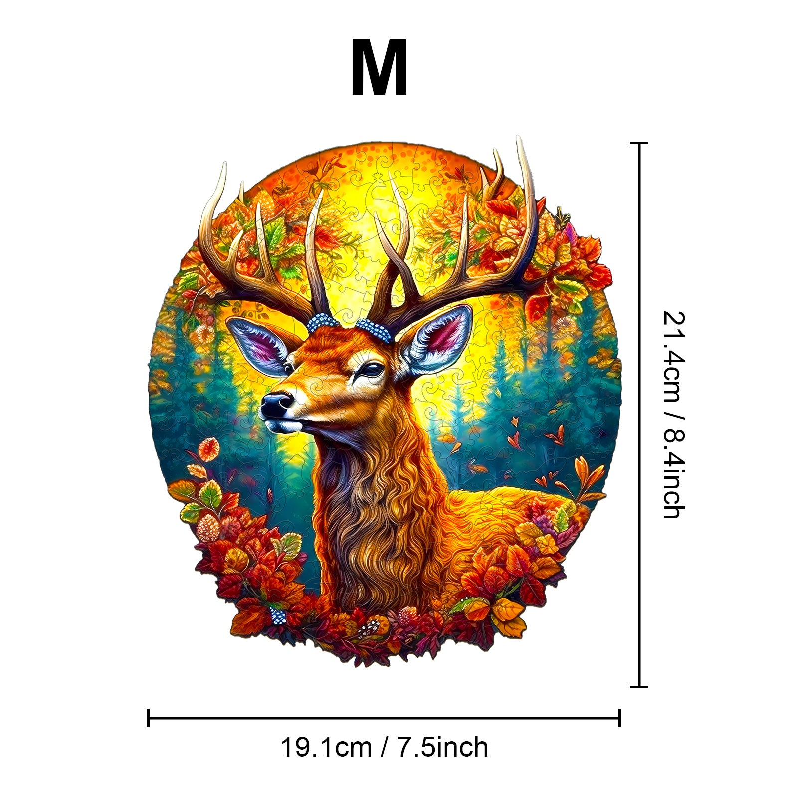 Pefelife Wooden Jigsaw Puzzle for Adults, Deer of Life Puzzle