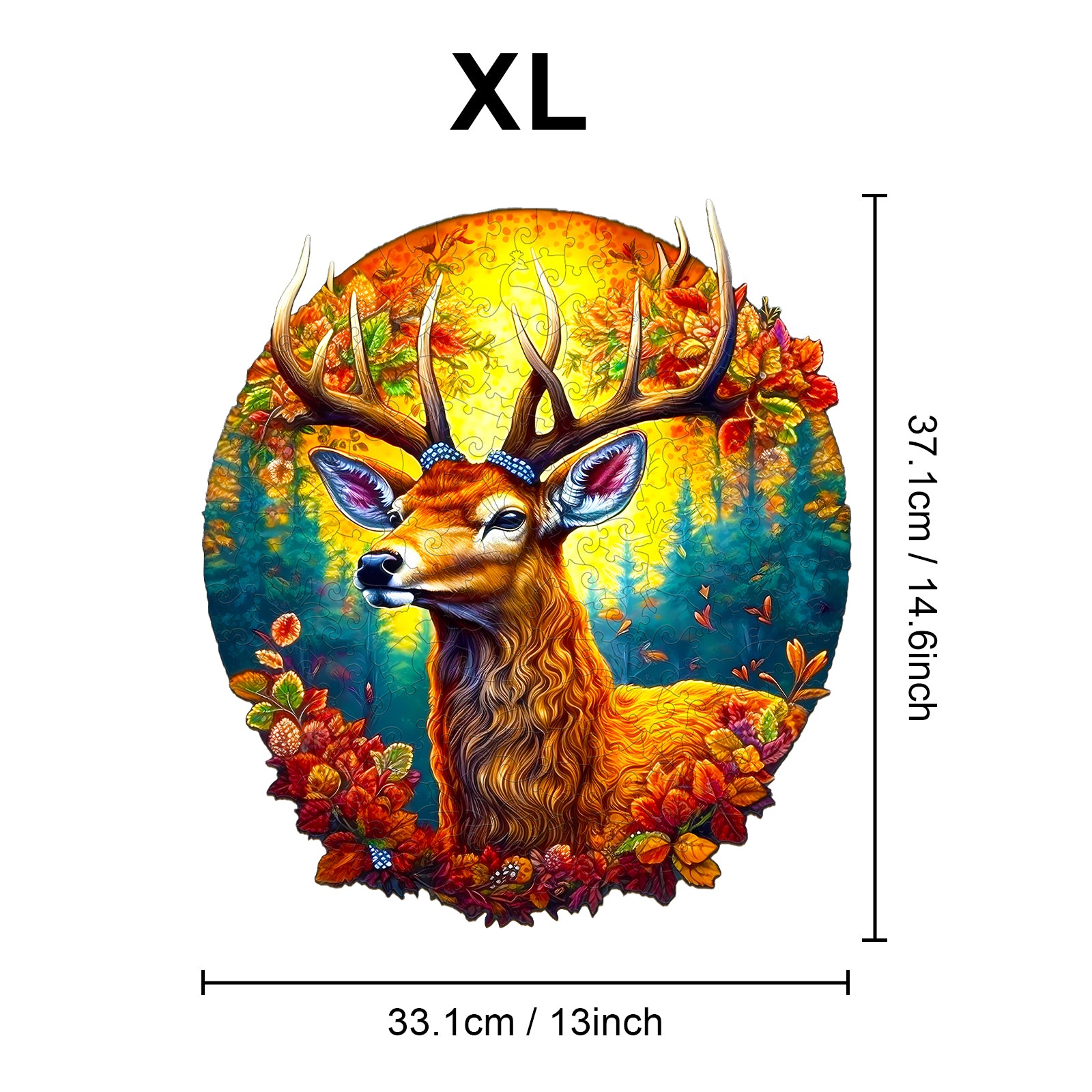 Pefelife Wooden Jigsaw Puzzle for Adults, Deer of Life Puzzle