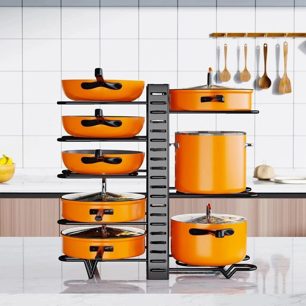 Pefelife Pots and Pans Organizer – Kitchen Cabinet Organization and Storage