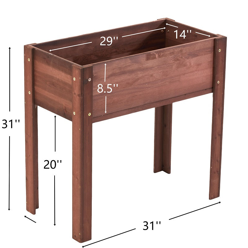 Pefelife Raised Garden Bed with Legs, Elevated Wooden Planter Box