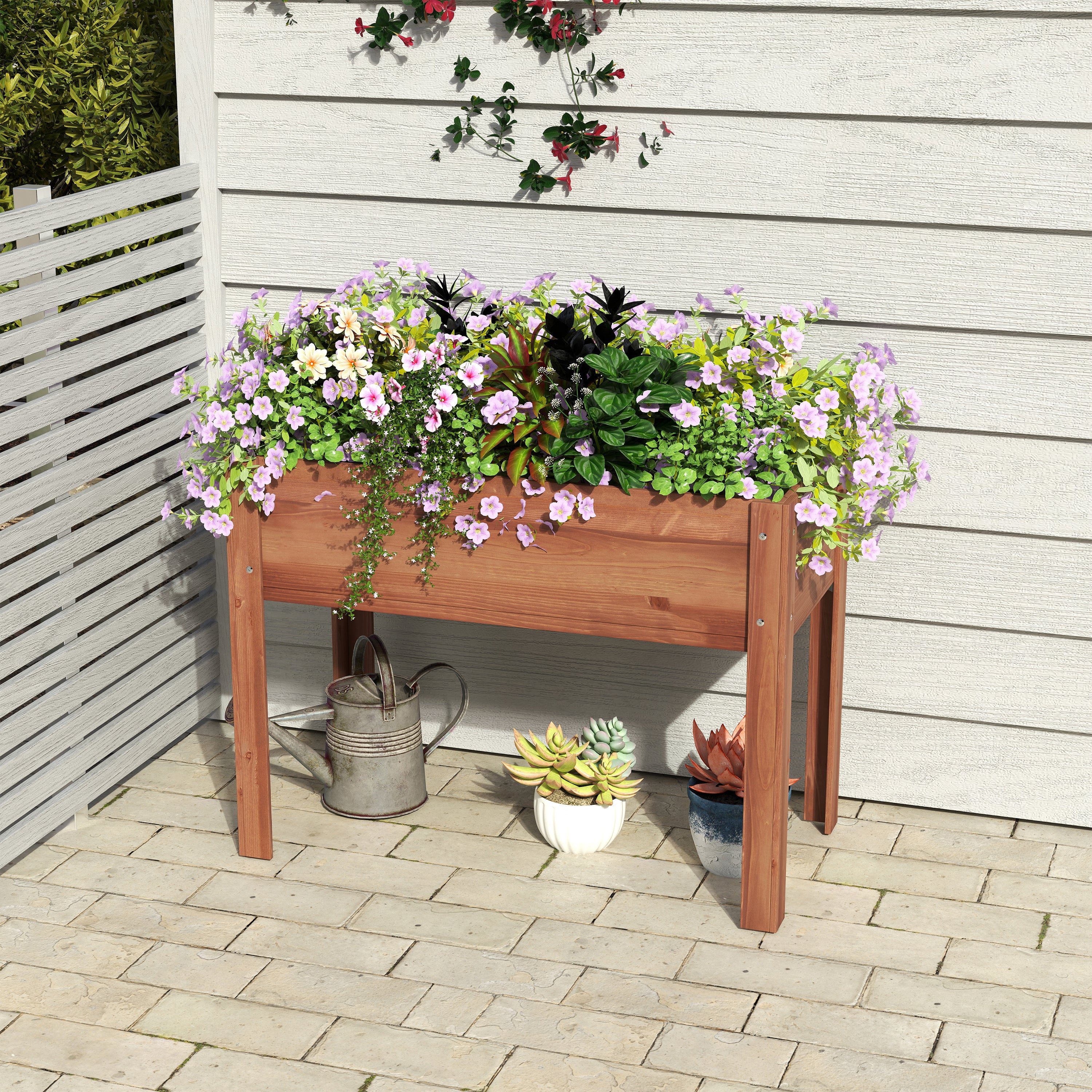 Pefelife Raised Garden Bed with Legs 40in Elevated Wooden Planter Box