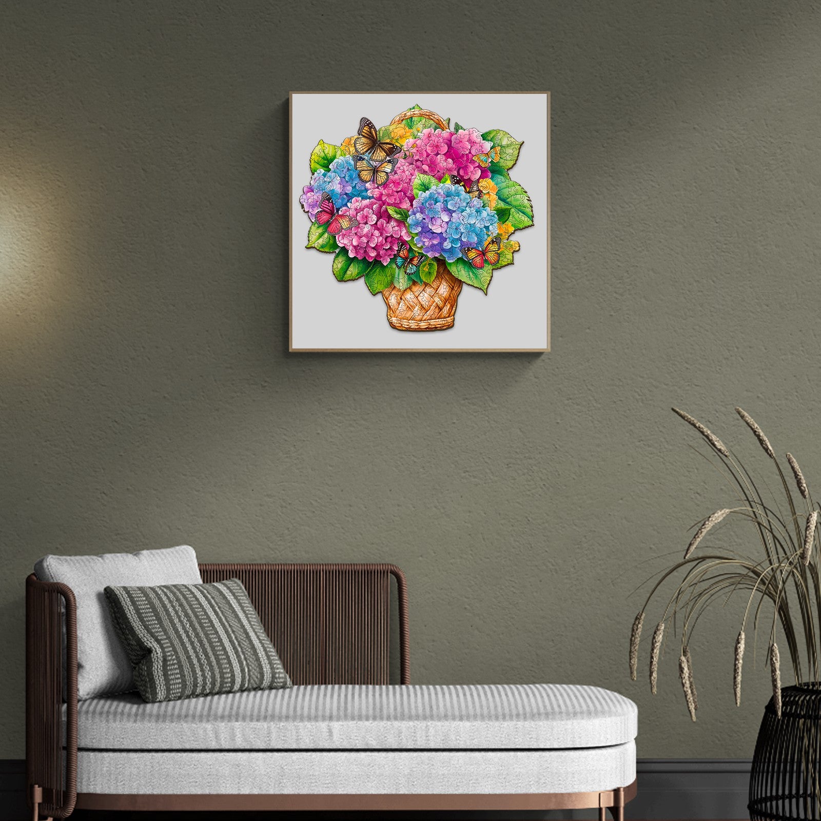 Pefelife Wooden Jigsaw Puzzle for Adults, Flower Puzzle