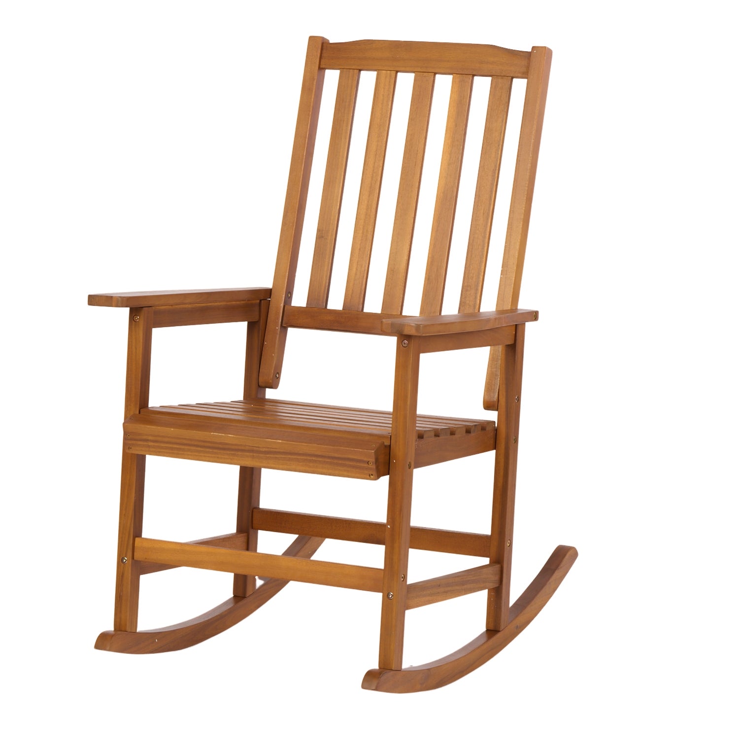 Pefelife Acacia Wood Outdoor Rocking Chair, Patio Rocker