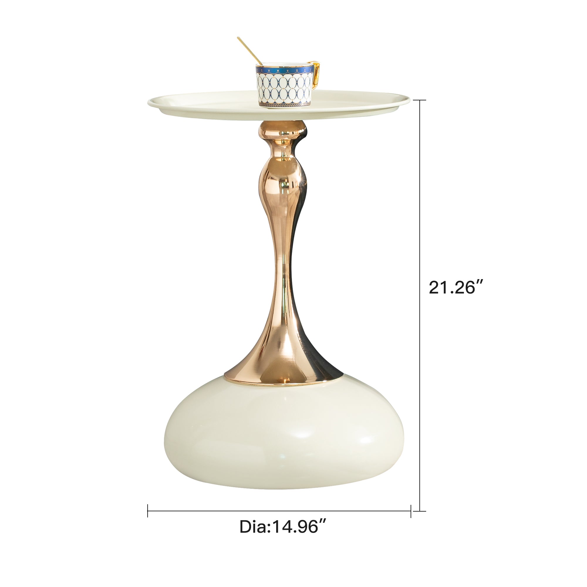 Pefelife White Nordic Style Light Luxury Extremely Simple Side Table