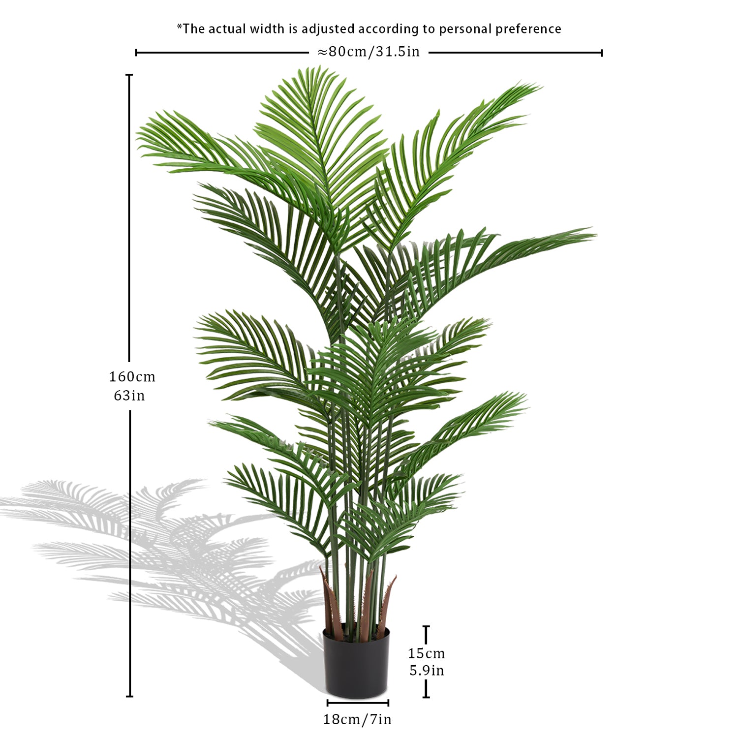Pefelife Artificial Tropical Palm Tree, 2 pcs/set