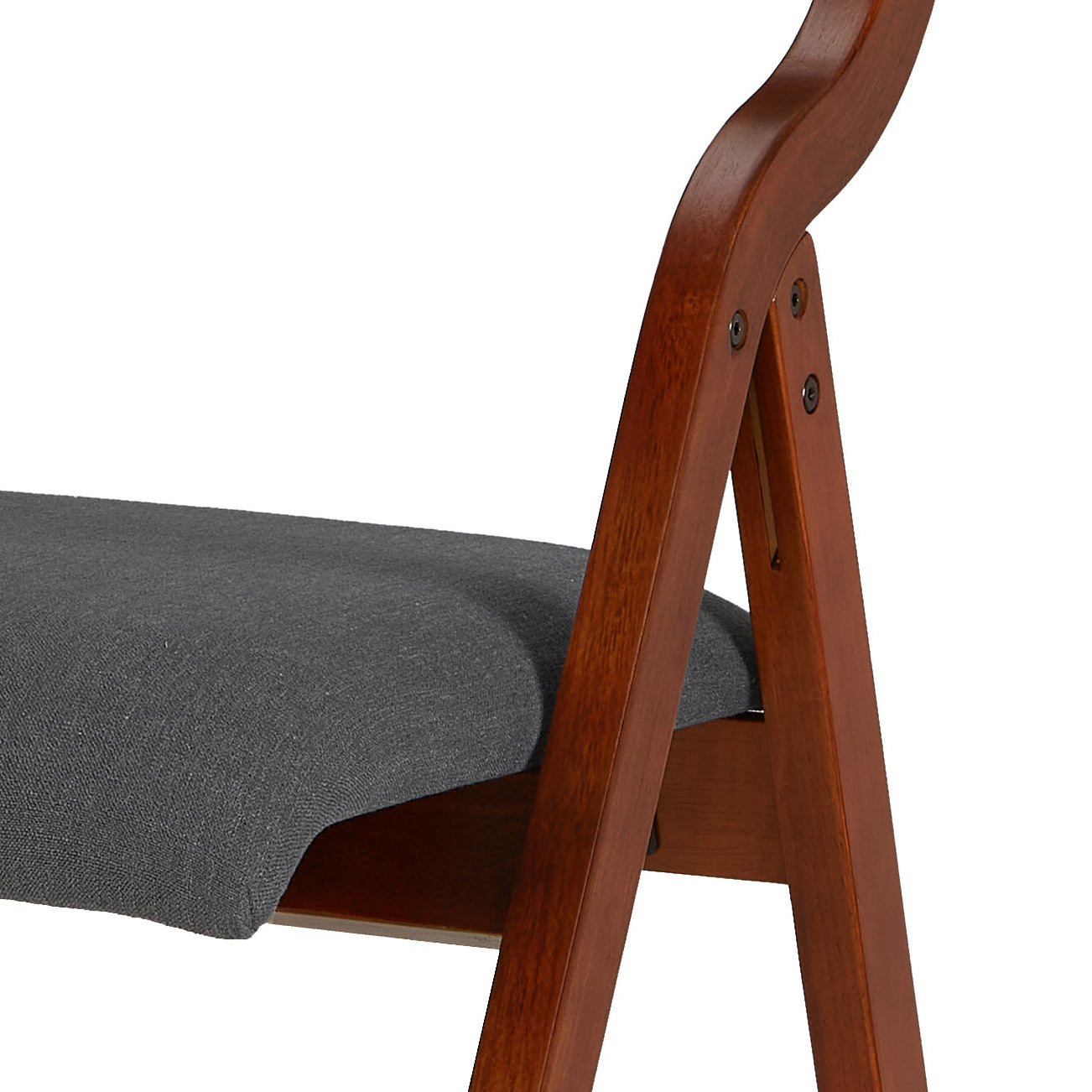 Pefelife Upholstered Folding Chairs, Kitchen Dining-Chair w/Solid Wood Frame,Cherry