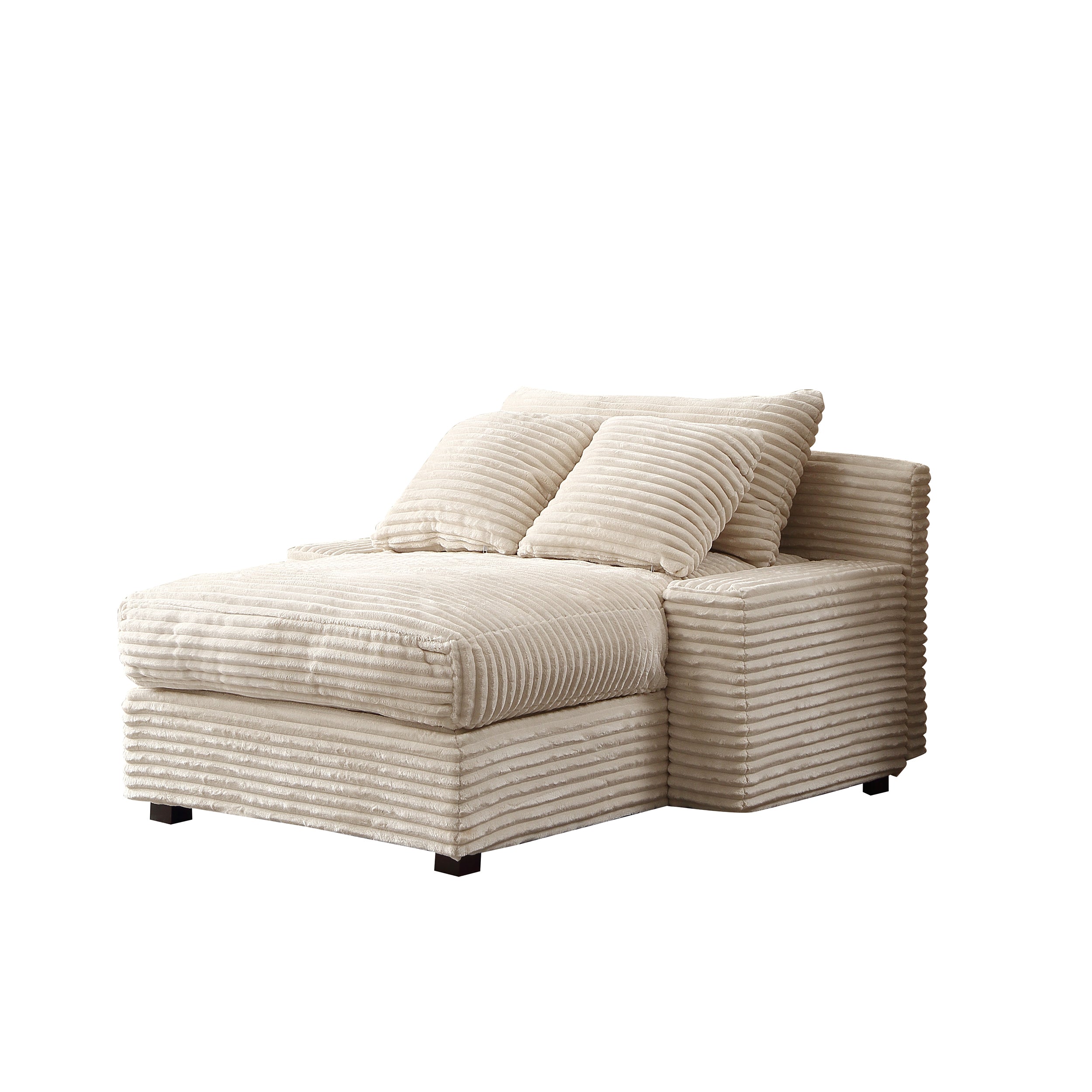 Pefelife Corduroy Upholstered Single Lounge Sofa with Thick Cushion
