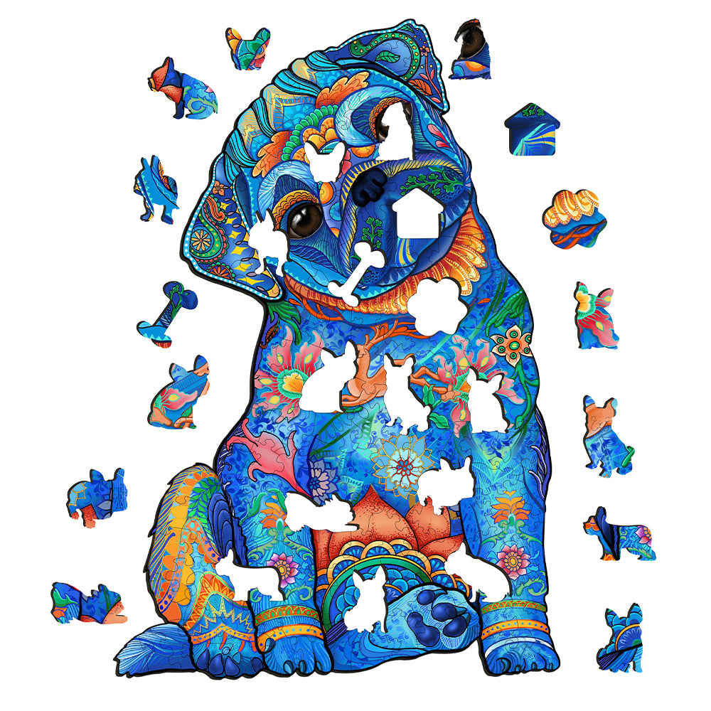 Pefelife Wooden Jigsaw Puzzle for Adults, Lovely Bago  Puzzle