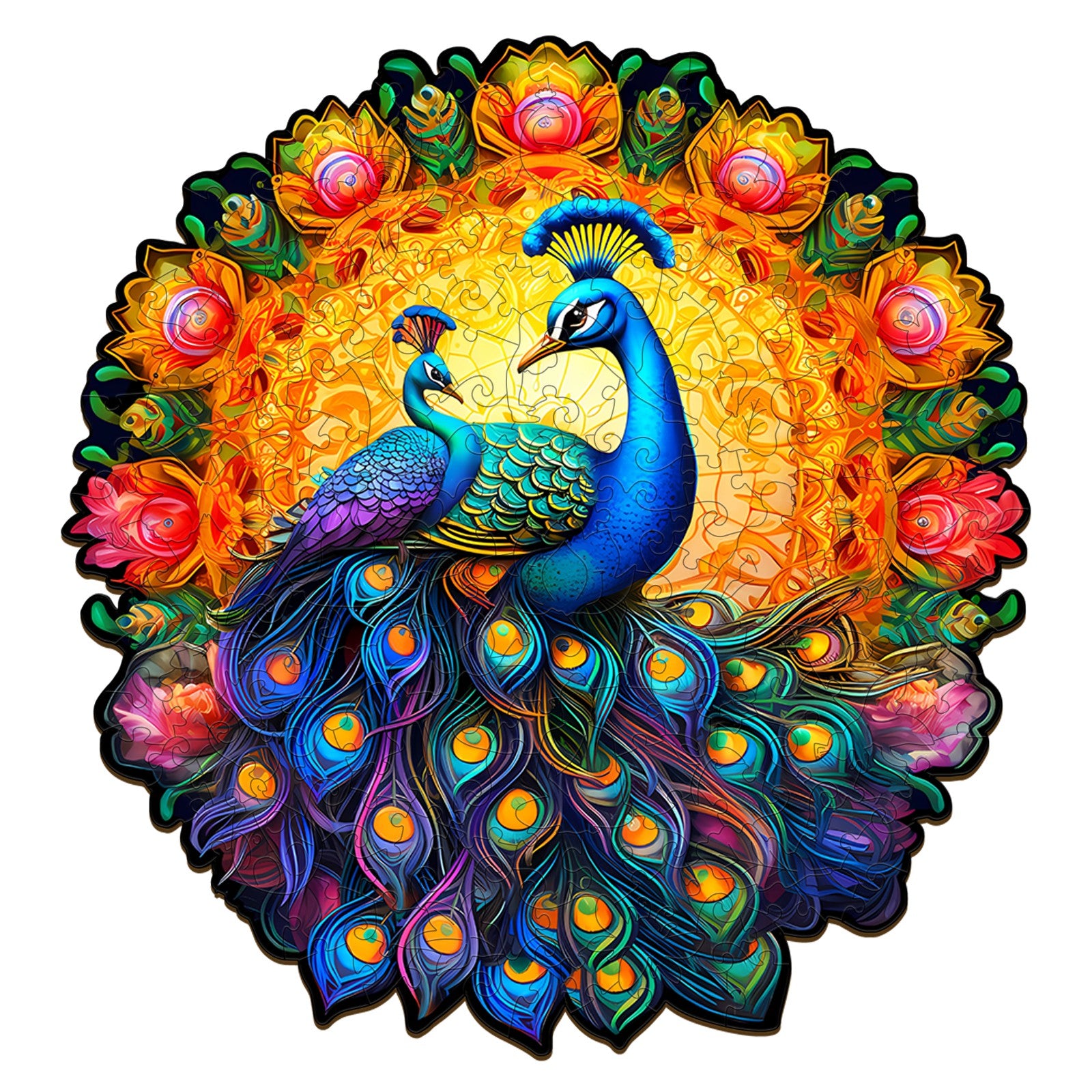 Pefelife Wooden Jigsaw Puzzle for Adults, Peacock Puzzle