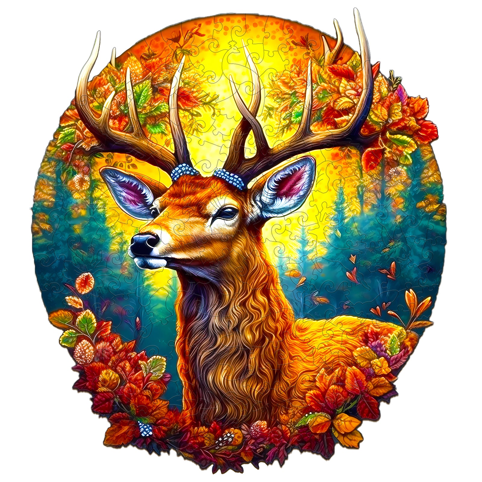 Pefelife Wooden Jigsaw Puzzle for Adults, Deer of Life Puzzle