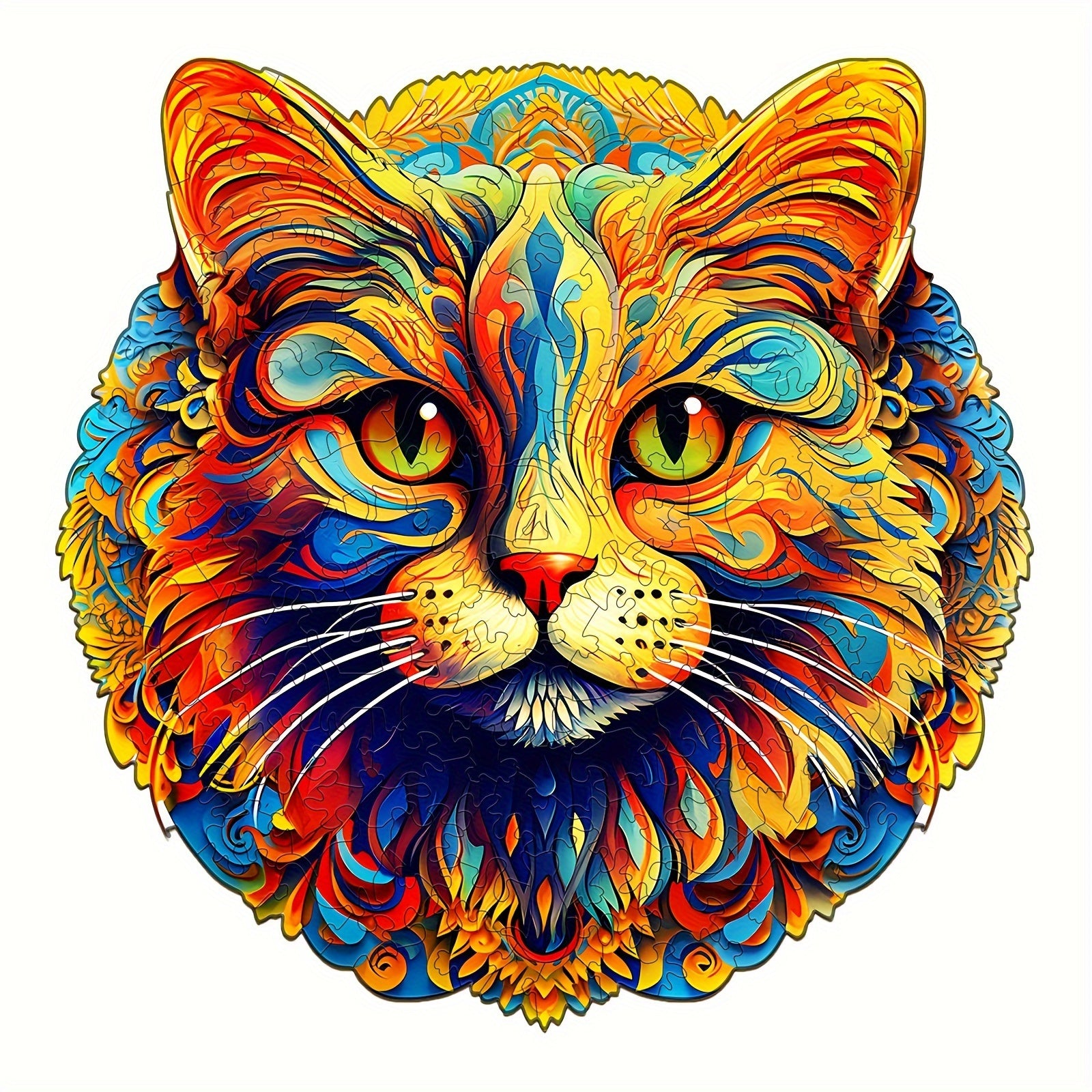 Pefelife Wooden Jigsaw Puzzle for Adults, Cat Puzzle