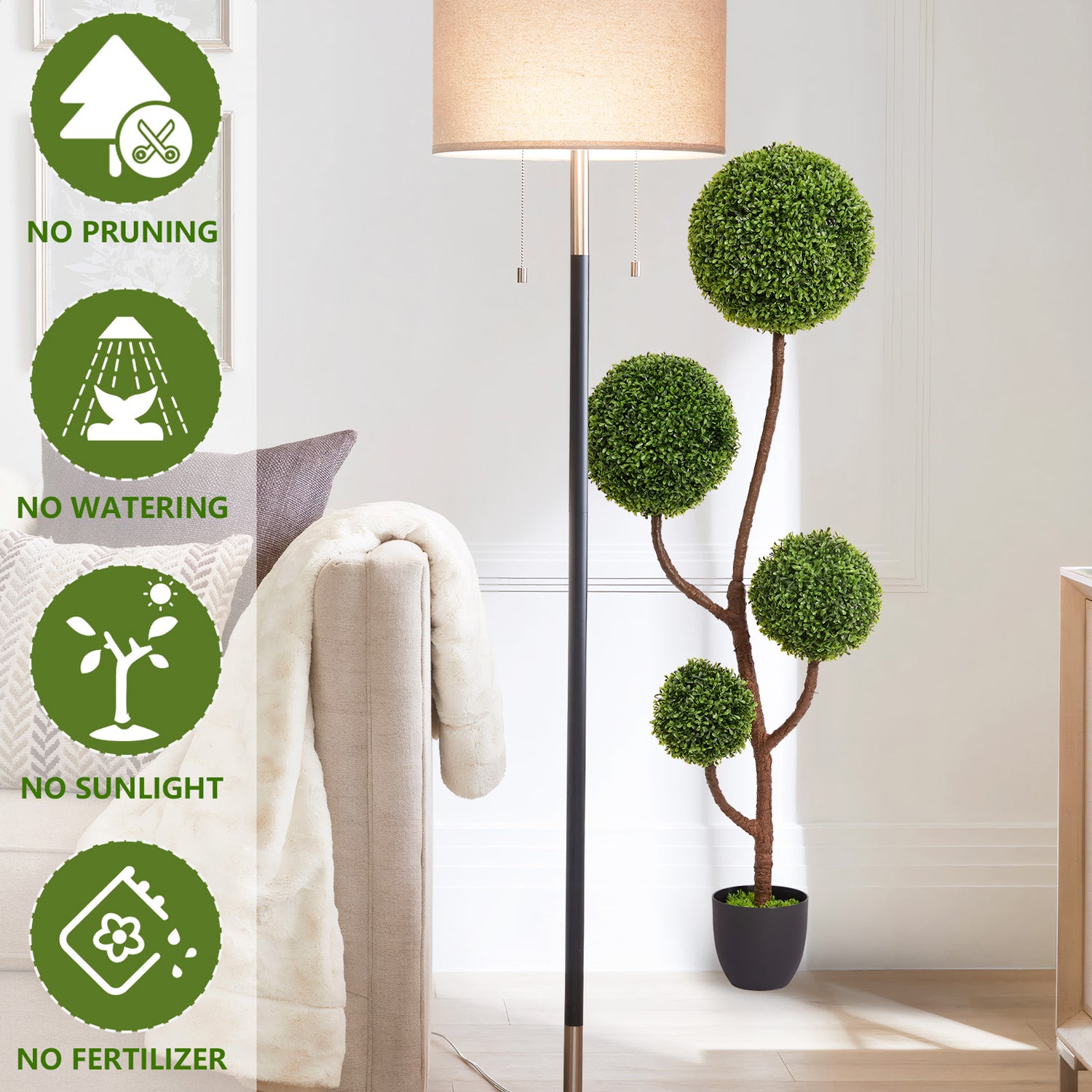 Pefelife High Quality Decoration Artificial Boxwood Topiary Ball Tree