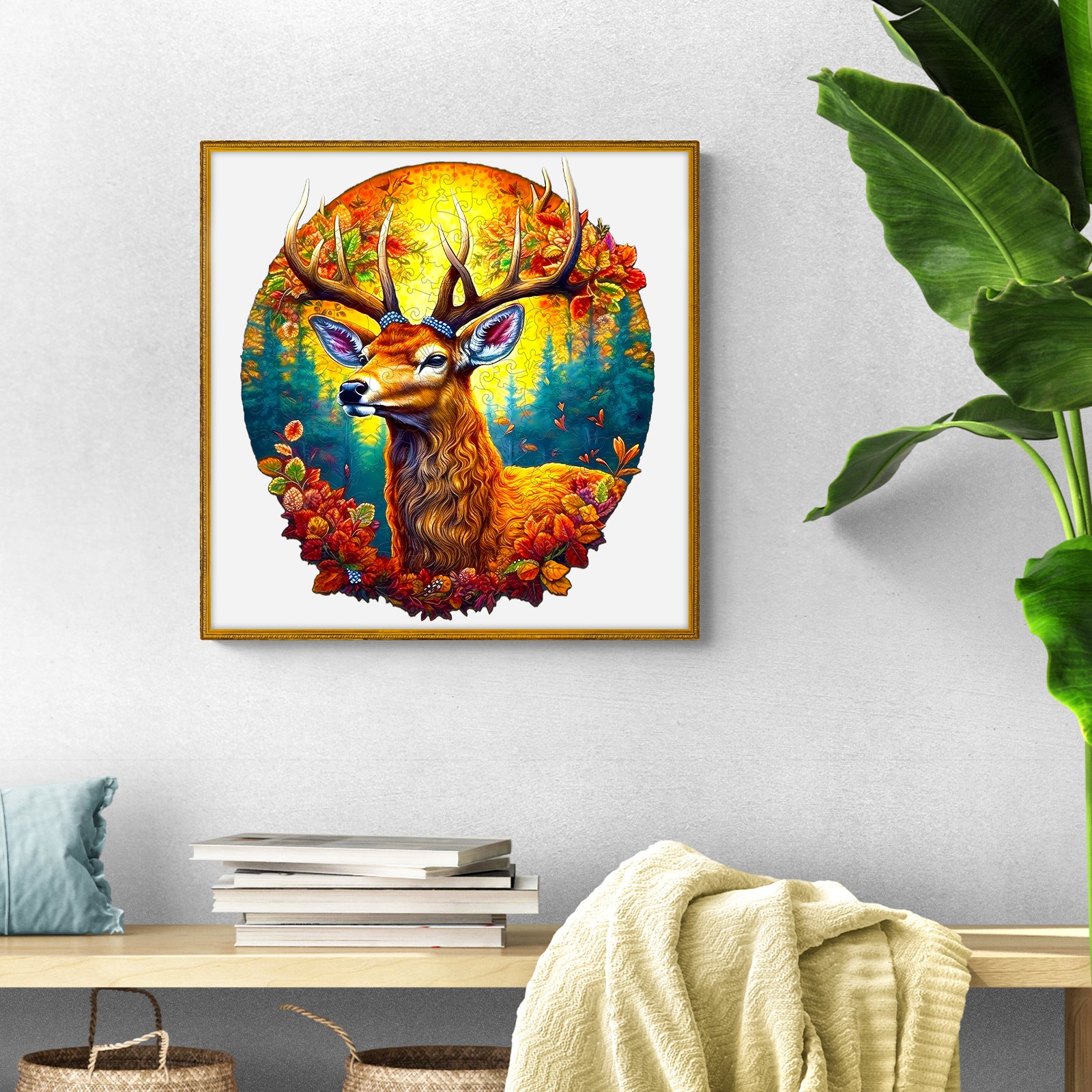 Pefelife Wooden Jigsaw Puzzle for Adults, Deer of Life Puzzle