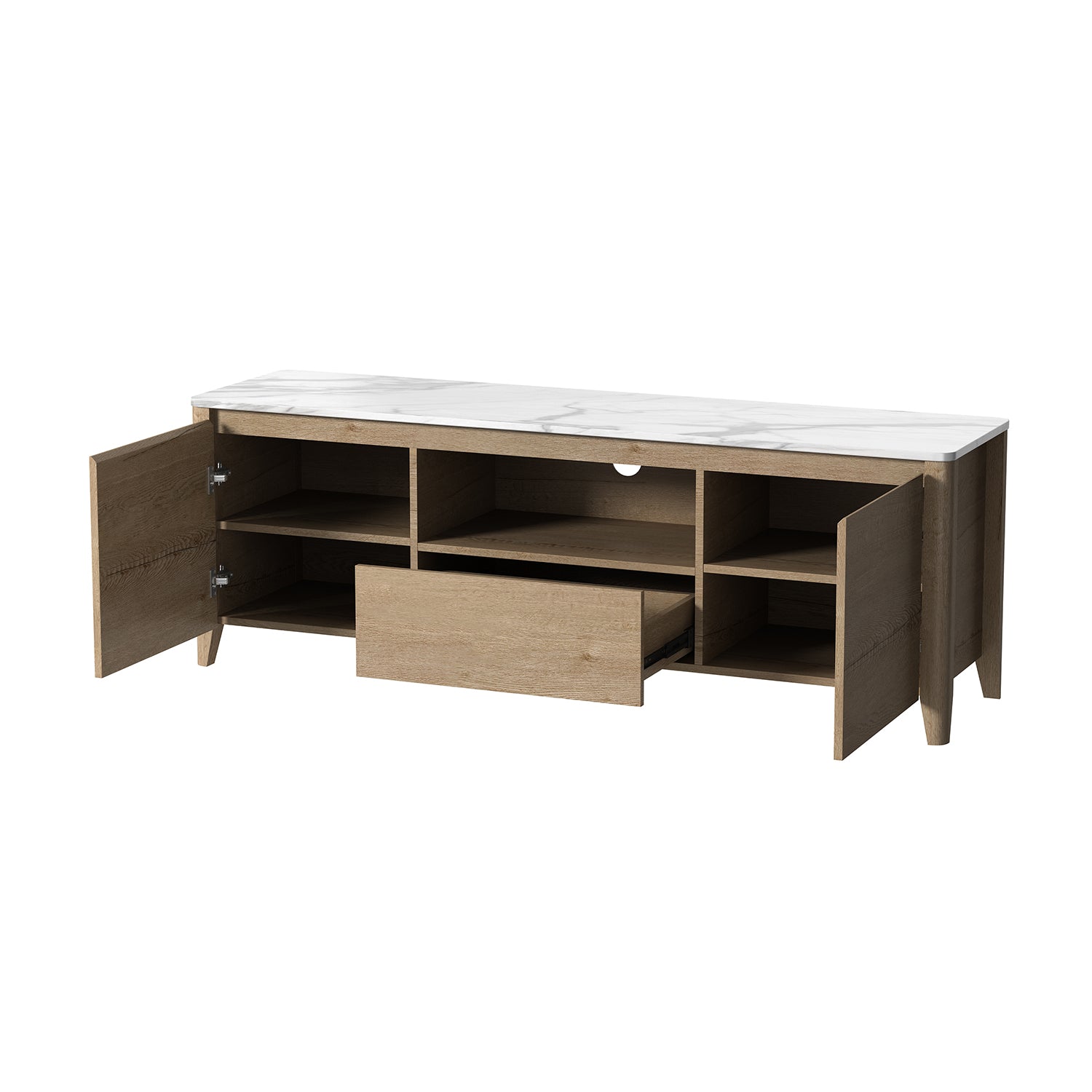 Pefelife 58 Inches Modern TV stand with LED Lights