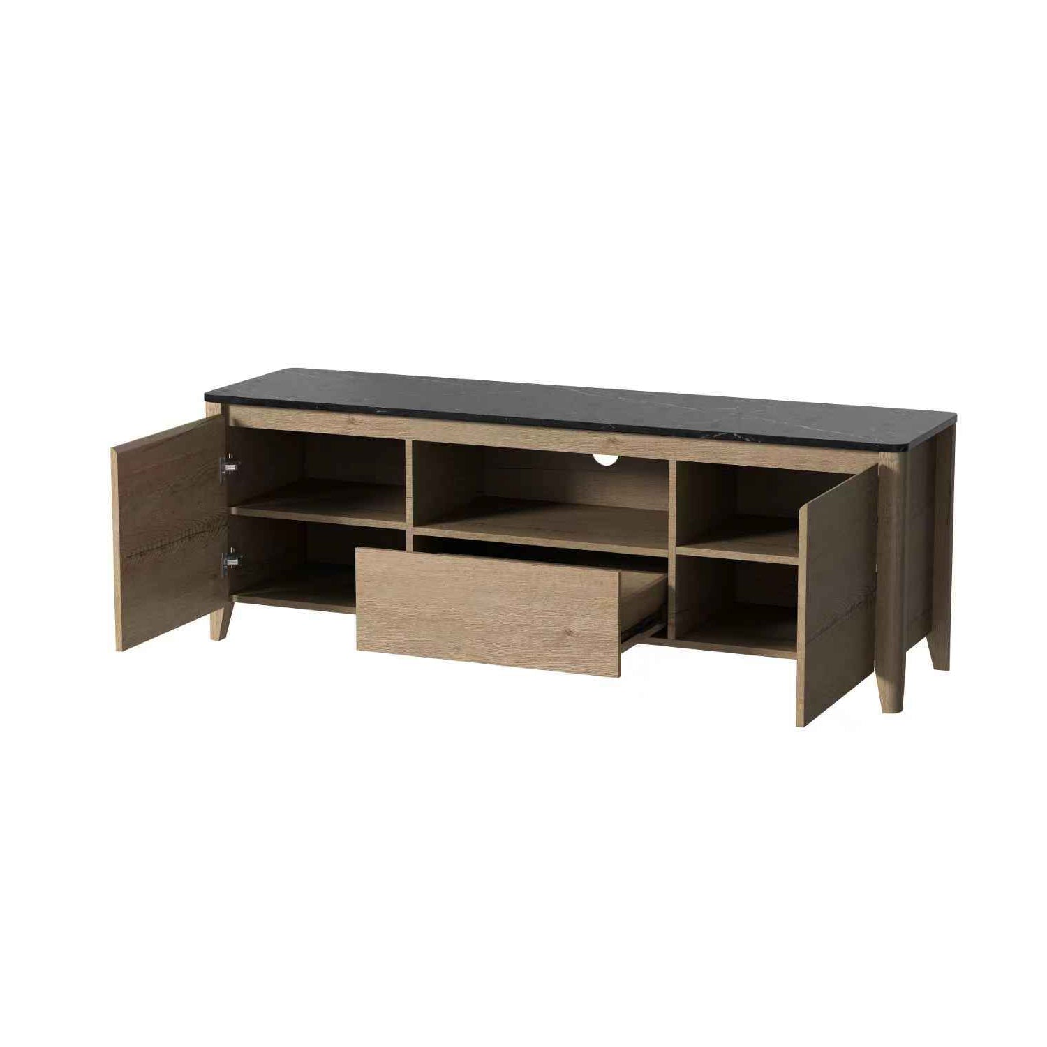 Pefelife 58 Inches Modern TV stand with LED Lights