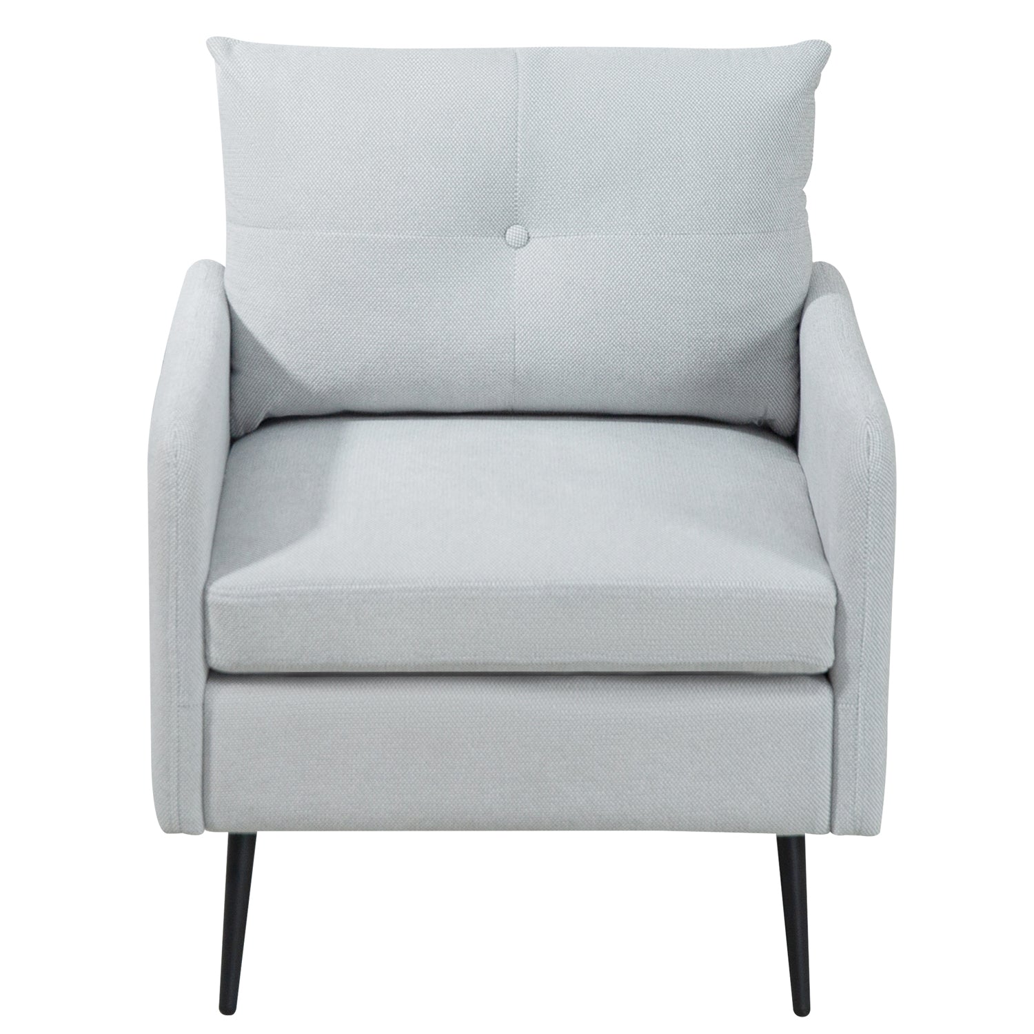Pefelife Comfy Chenille Club Fabric Armchair with Metal Black Legs