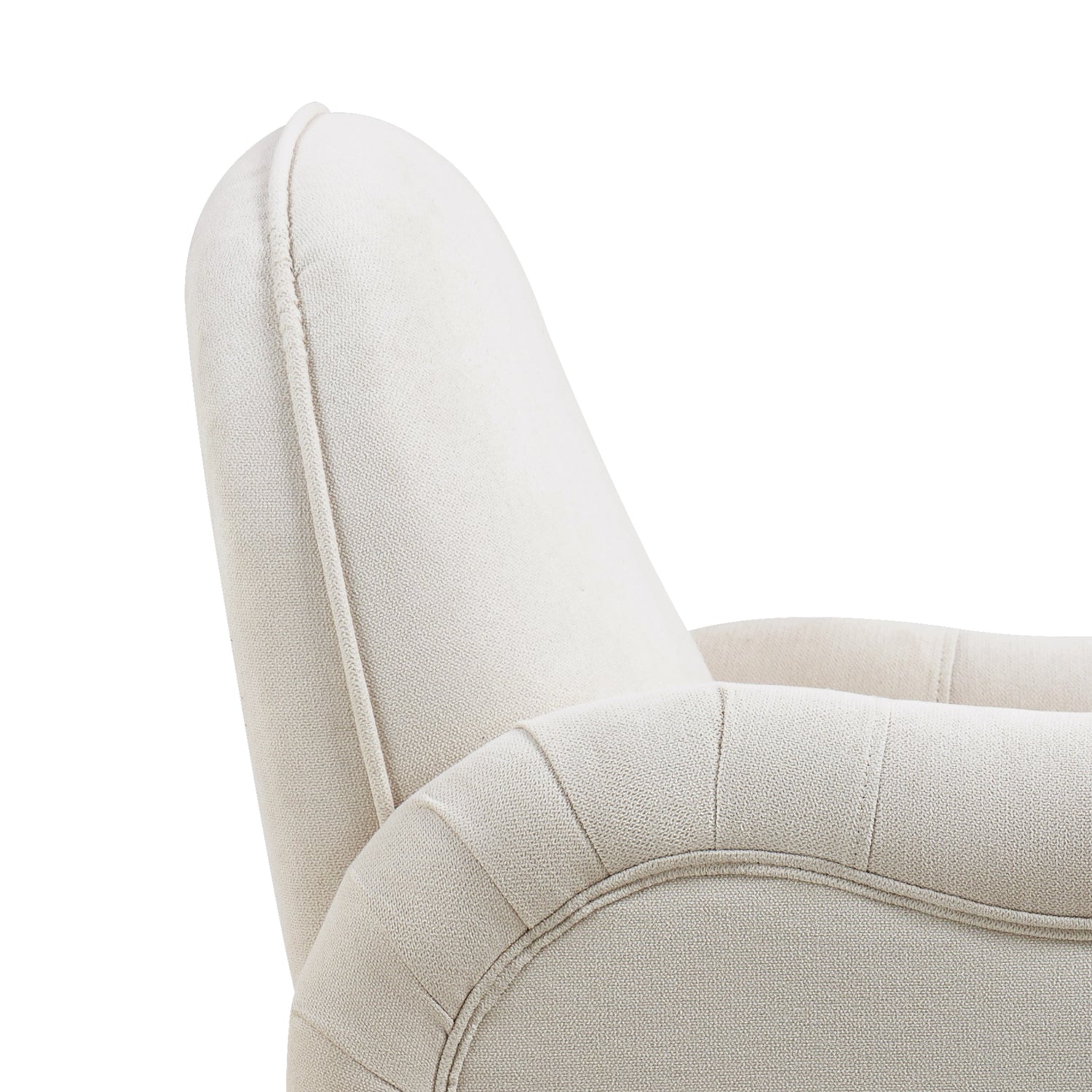 Pefelife Accent Upholstered Single Chair White Sherpa Armchair with Golden Legs