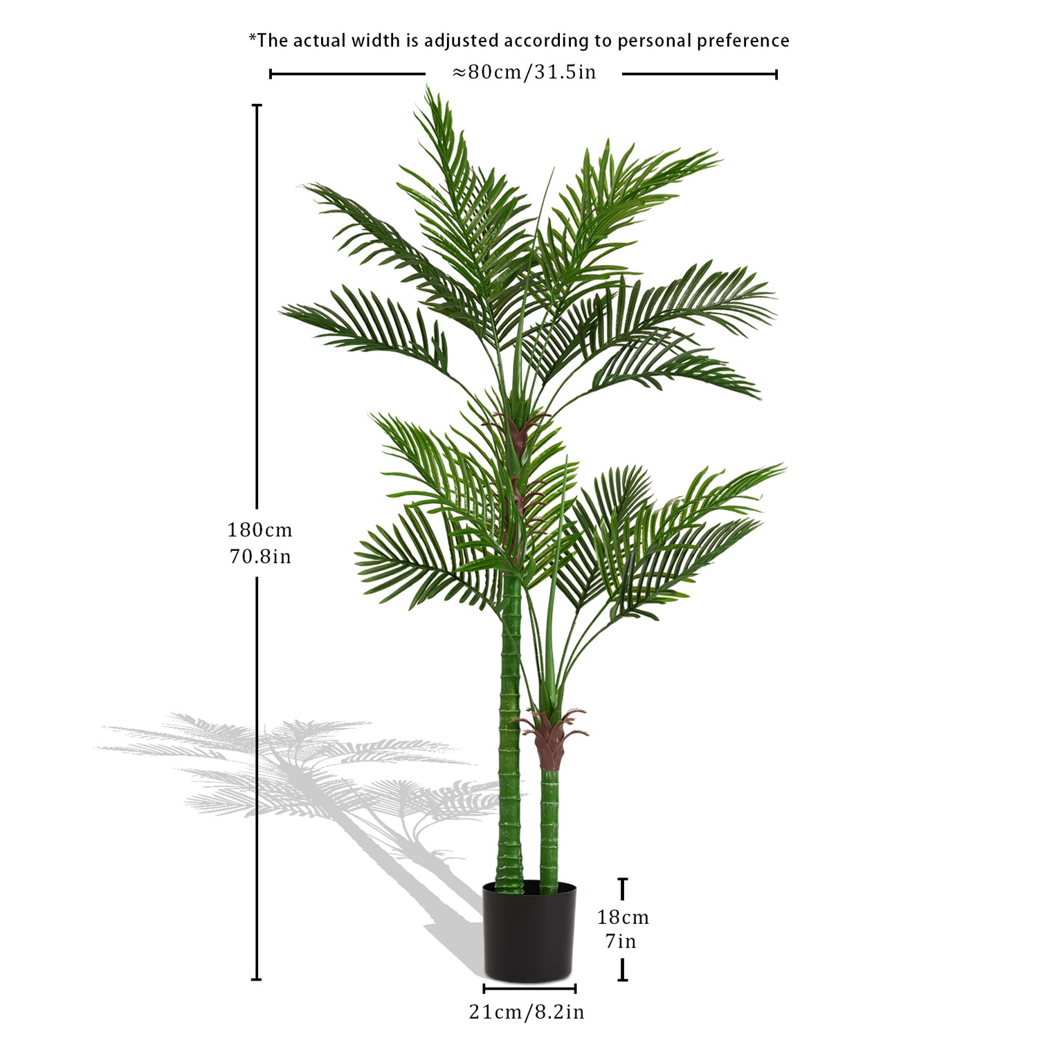 Pefelife Artificial Golden Cane Palm Tree,5FT Tall Fake Plant