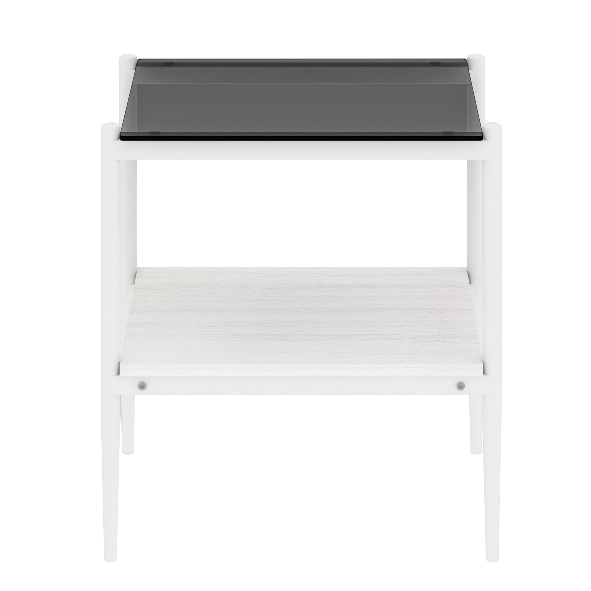 Pefelife Coffee Table Set and End Tables Set with Tempered Glass Tabletop and Metal Frame