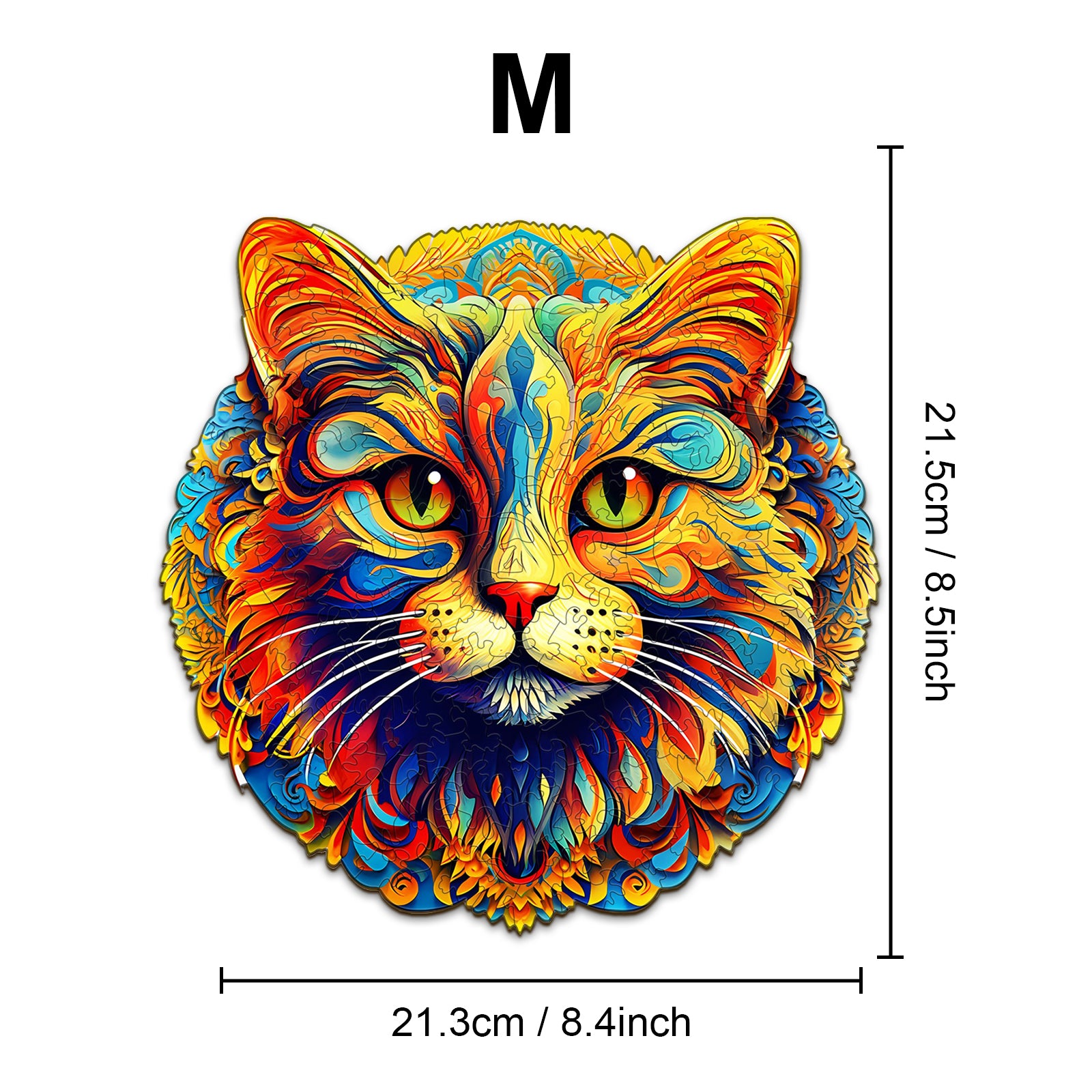 Pefelife Wooden Jigsaw Puzzle for Adults, Cat Puzzle