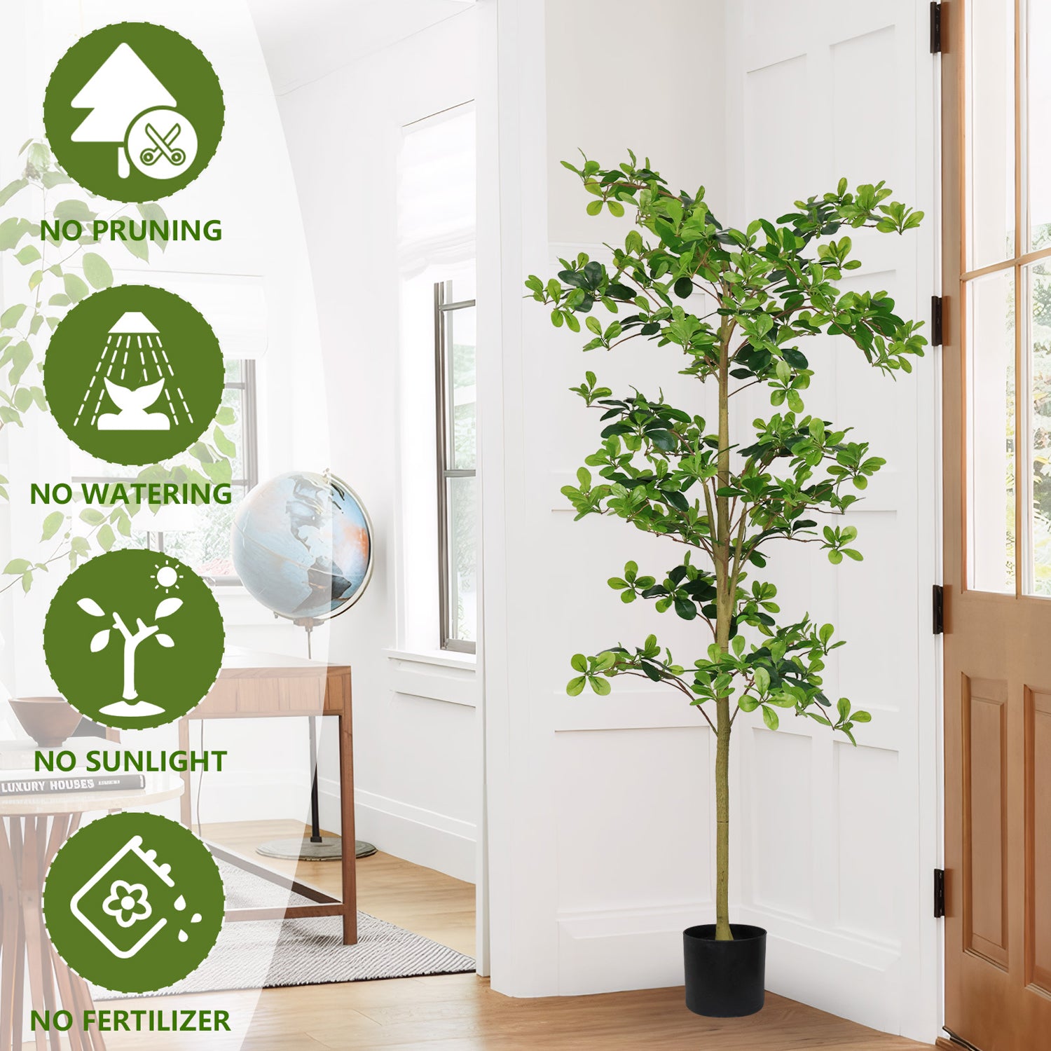 Pefelife 7ft Artificial Olive Tree, Faux Plants, Fake Olive Tree