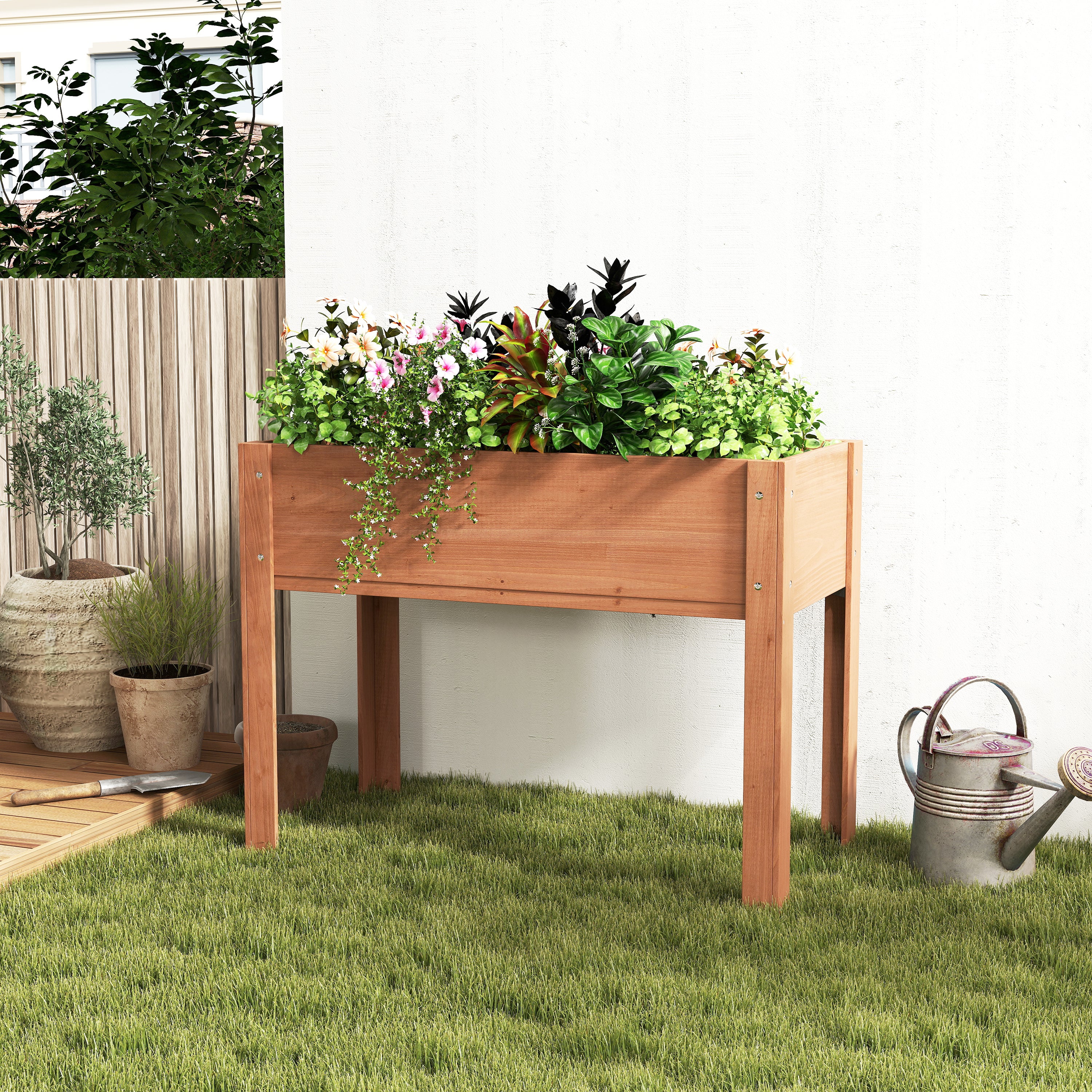 Pefelife Raised Garden Bed with Legs 40in Elevated Wooden Planter Box