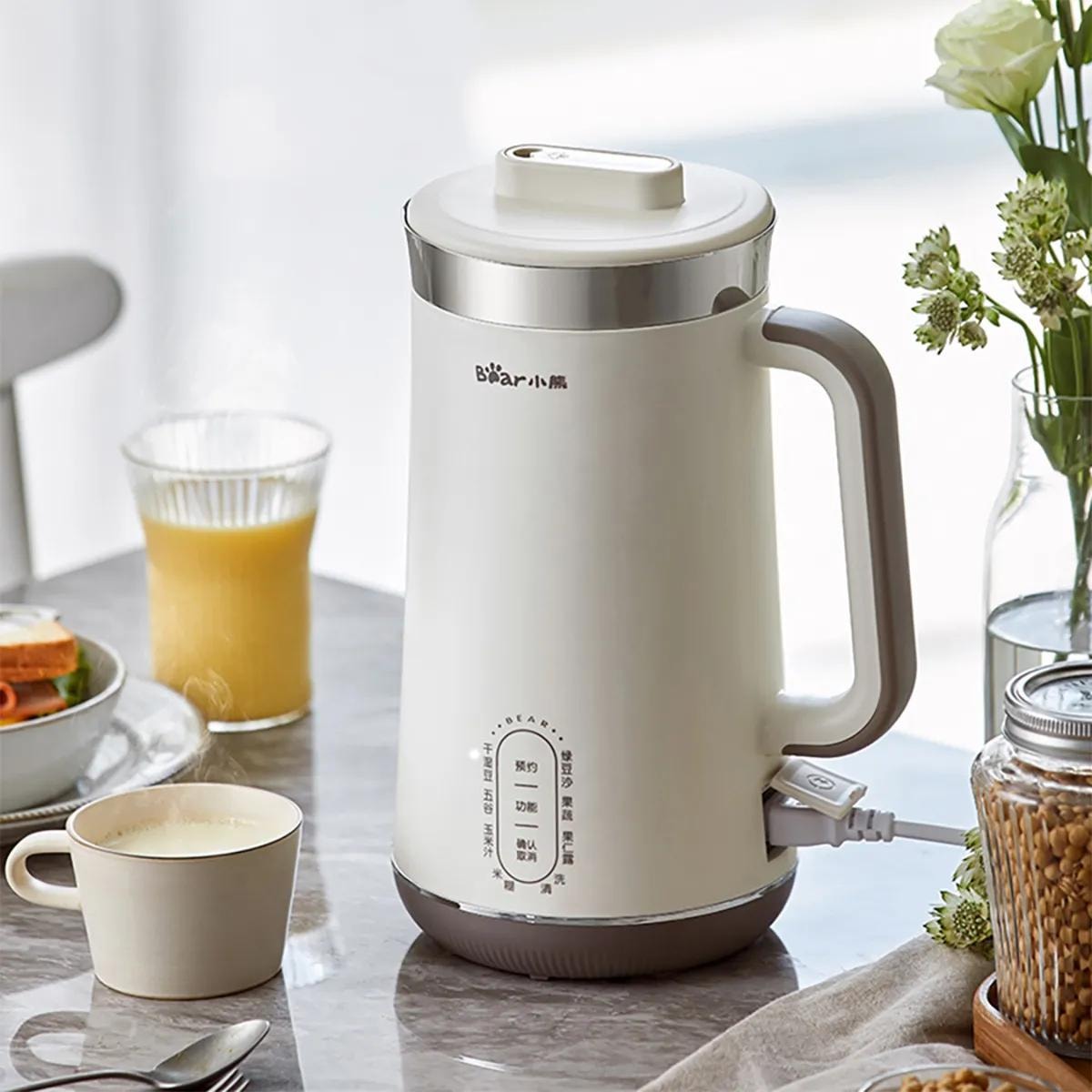 8-in-1, 1.2L Soymilk Maker with 304 Stainless Steel Liner