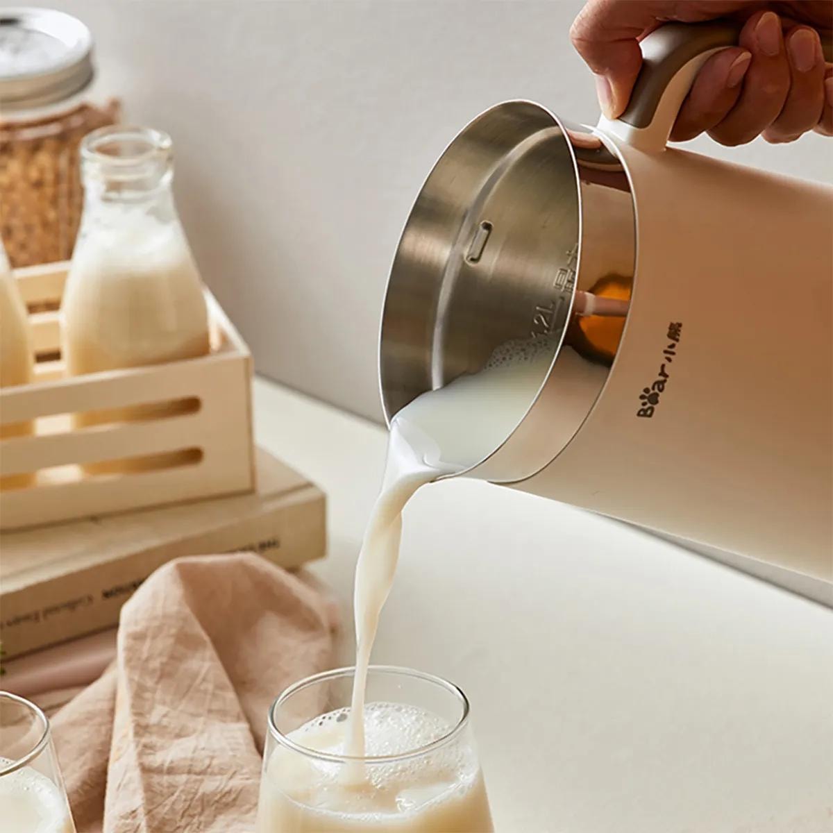 8-in-1, 1.2L Soymilk Maker with 304 Stainless Steel Liner