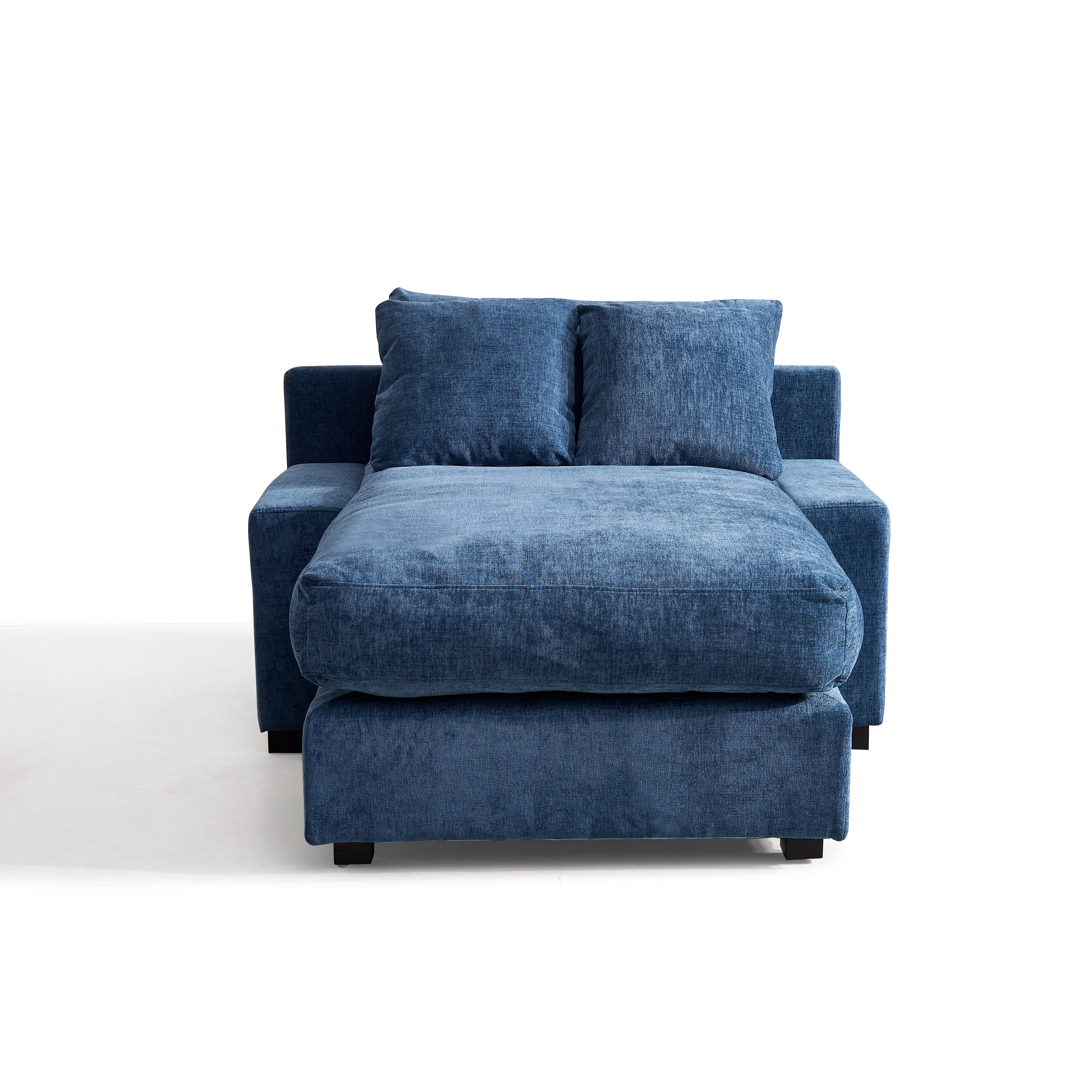 Pefelife Upholstery Sectional Sleeper Sofa Couch Bed for Apartment, Chenille Fabric