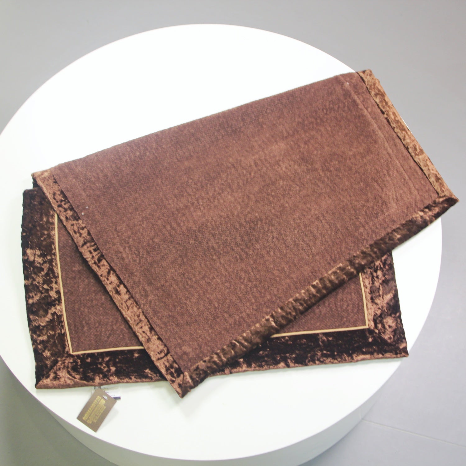 KMB European-style washable sofa cover, plush sofa cover, non-slip sofa cover, single piece (dark brown, 24" x 44" / 60 x 110 cm)
