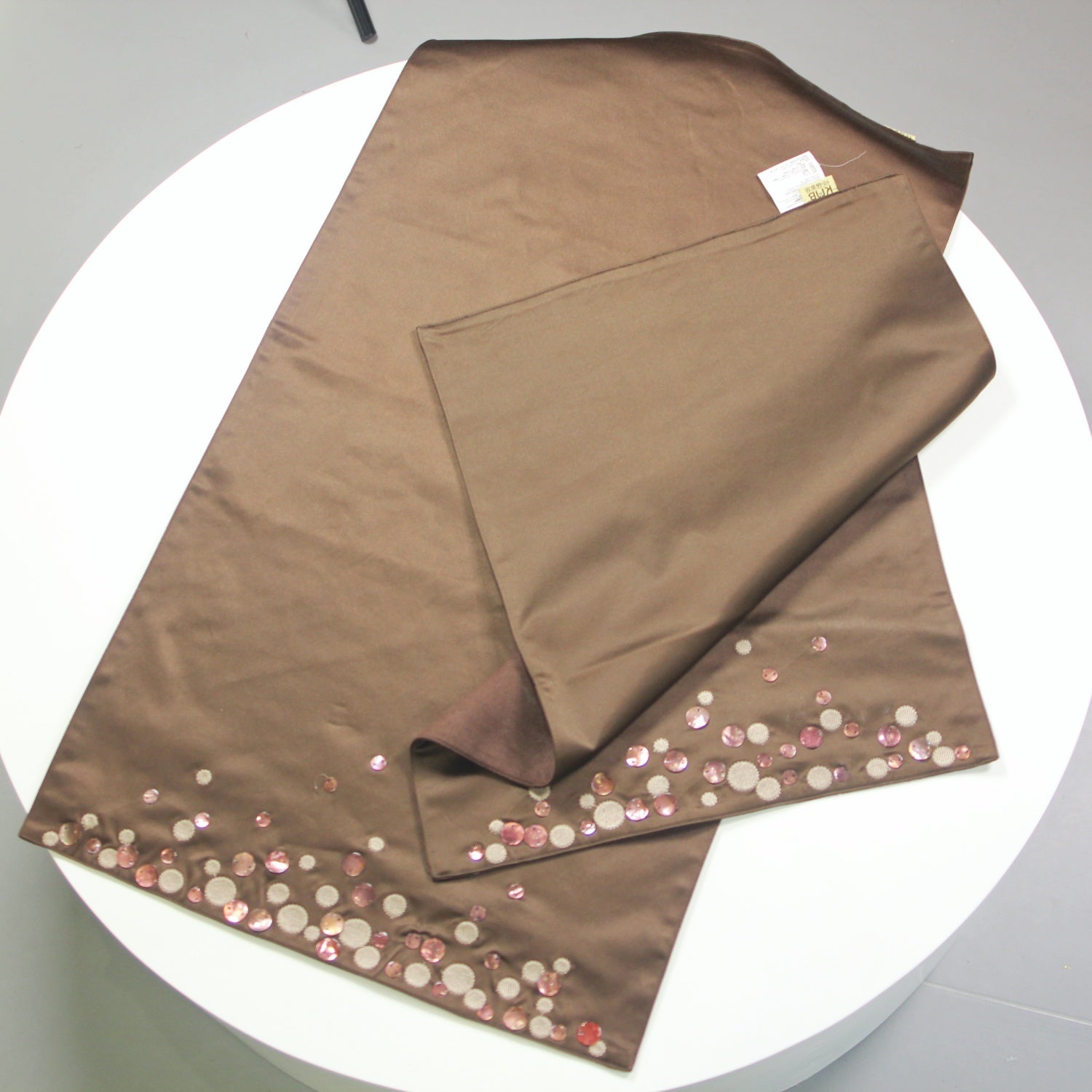 KMB - European Country Style Rectangular Tablecloth - Wipeable Picnic Tablecloth - Colorfast Plastic Tablecloth - Light Brown - 17 x 31 inches / 15 x 23 inches