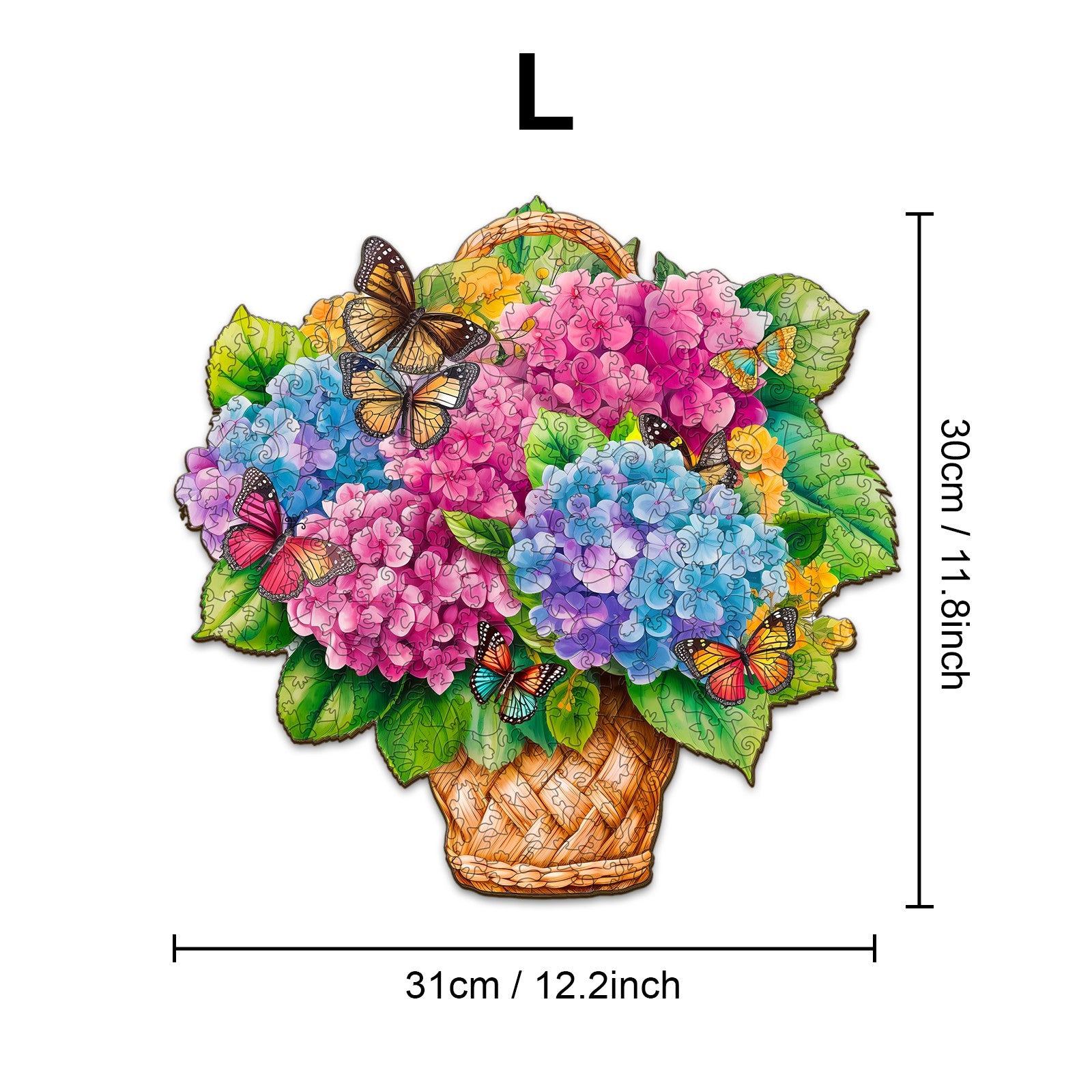 Pefelife Wooden Jigsaw Puzzle for Adults, Flower Puzzle