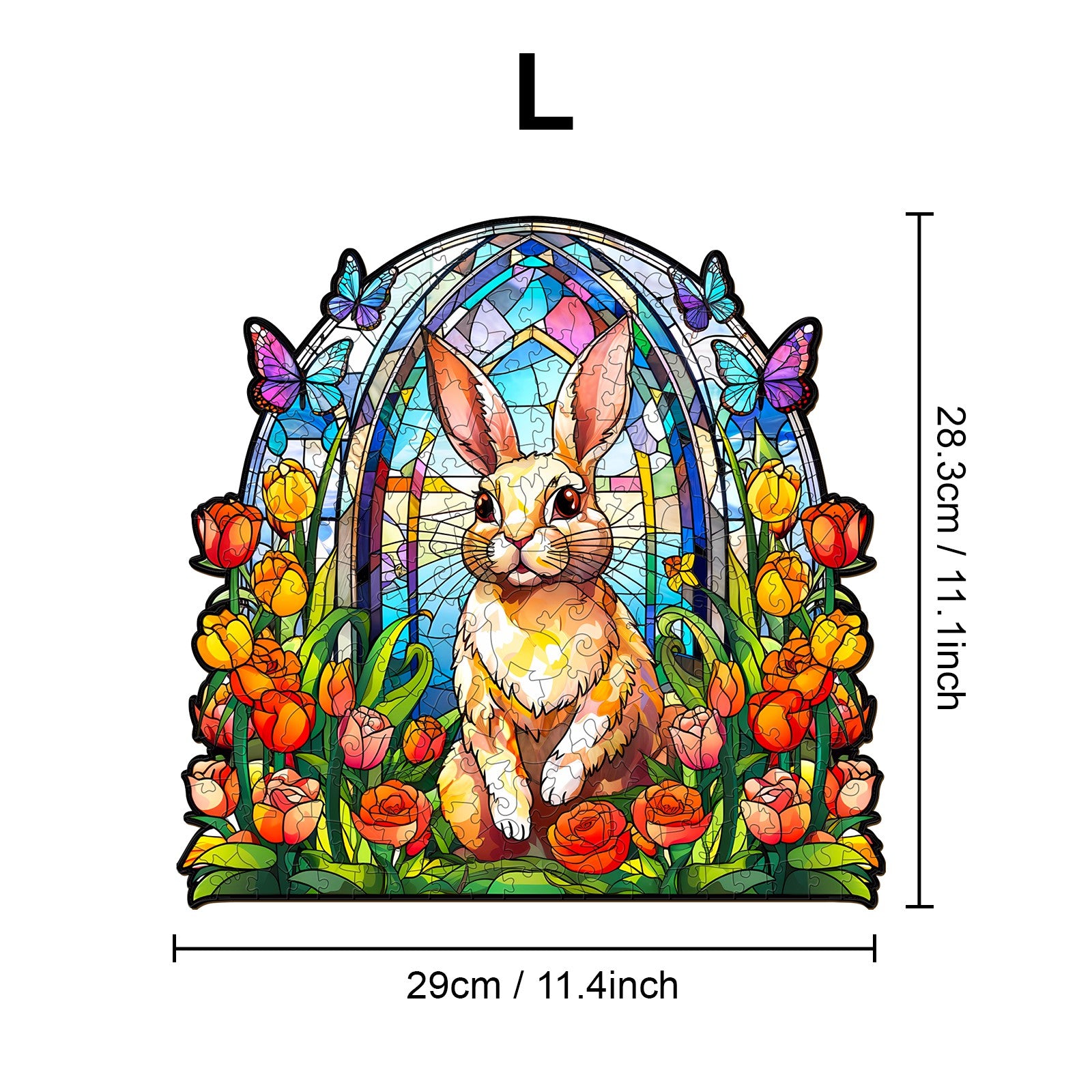 Pefelife Wooden Jigsaw Puzzle for Adults, Rabbit Puzzle