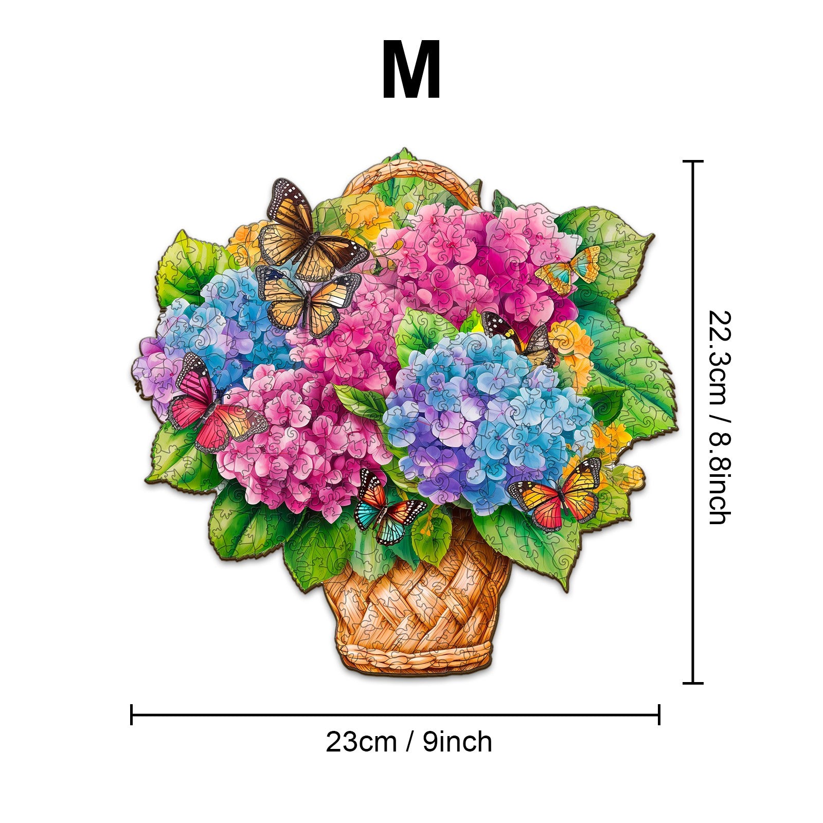 Pefelife Wooden Jigsaw Puzzle for Adults, Flower Puzzle