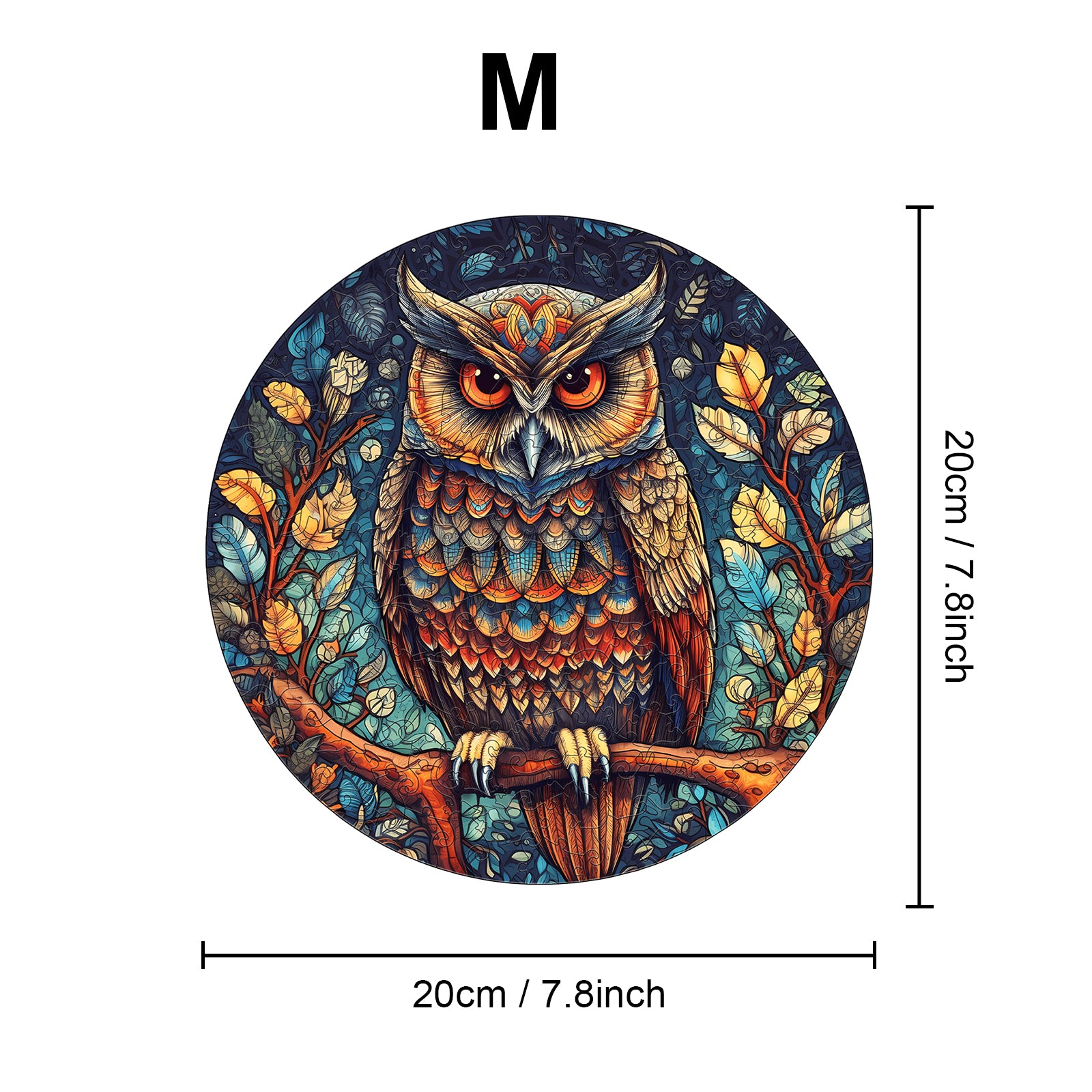 Pefelife Wooden Jigsaw Puzzle for Adults, Mysterious Owl Puzzle