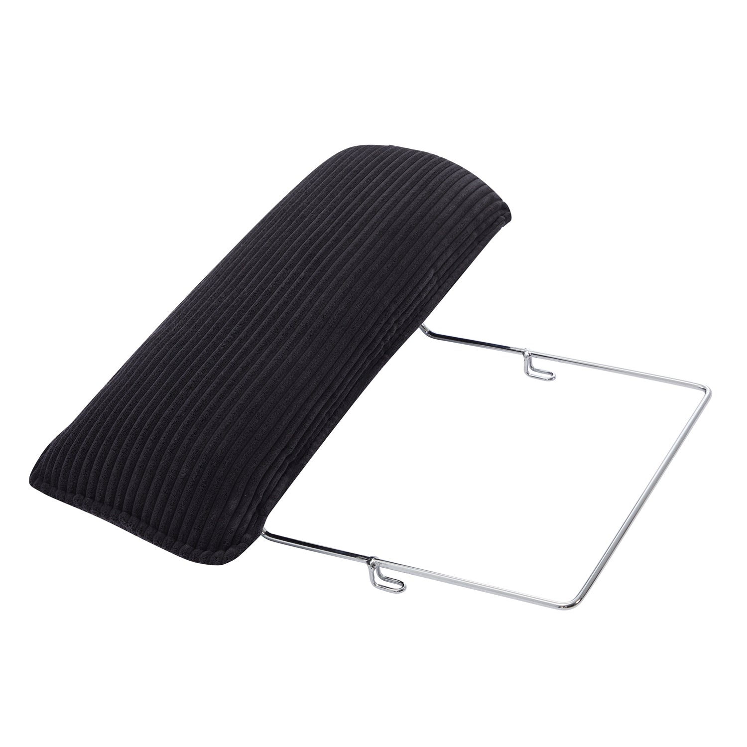 Pefelife Black Oversized, Comfy Corduroy Chaise Lounge Sleeper Chair with Ottoman