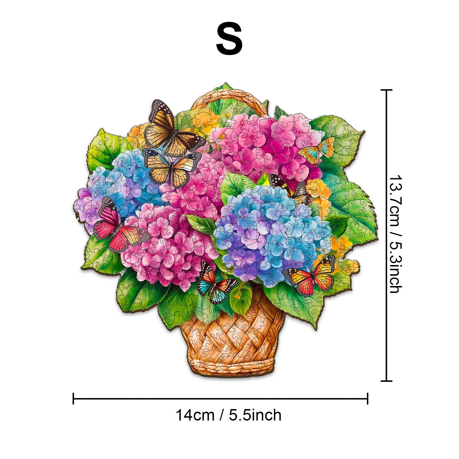 Pefelife Wooden Jigsaw Puzzle for Adults, Flower Puzzle
