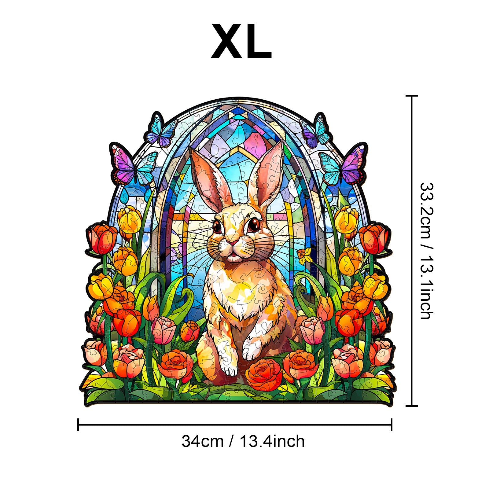 Pefelife Wooden Jigsaw Puzzle for Adults, Rabbit Puzzle