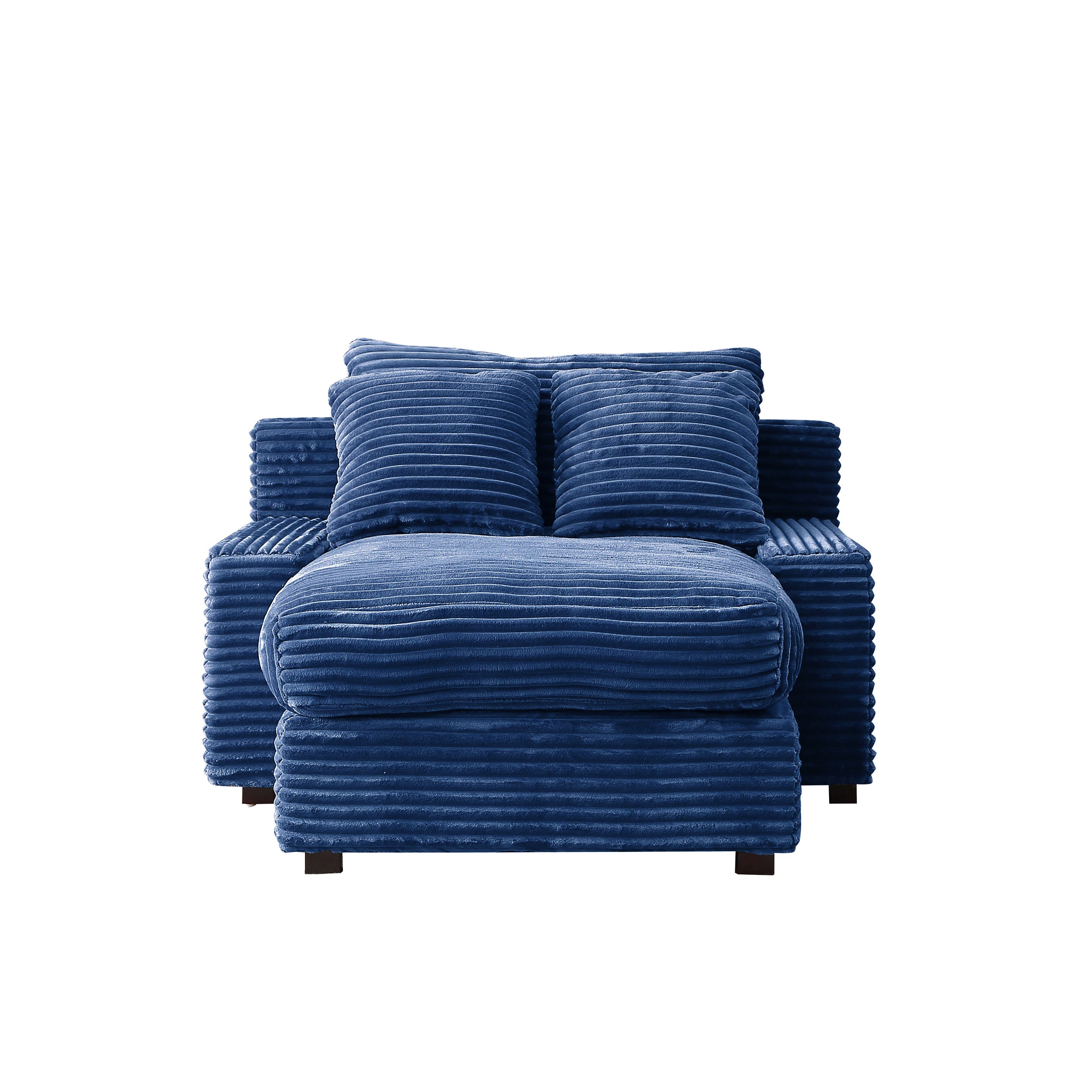 Pefelife Corduroy Upholstered Single Lounge Sofa with Thick Cushion