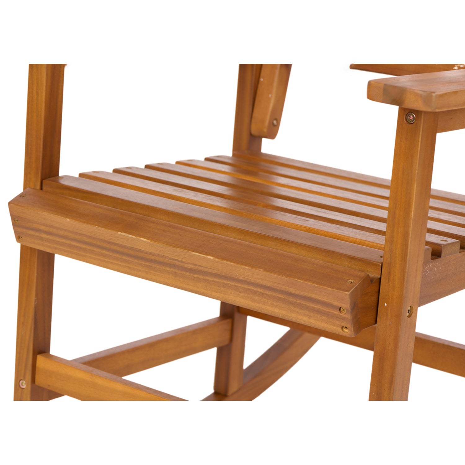 Pefelife Acacia Wood Outdoor Rocking Chair, Patio Rocker