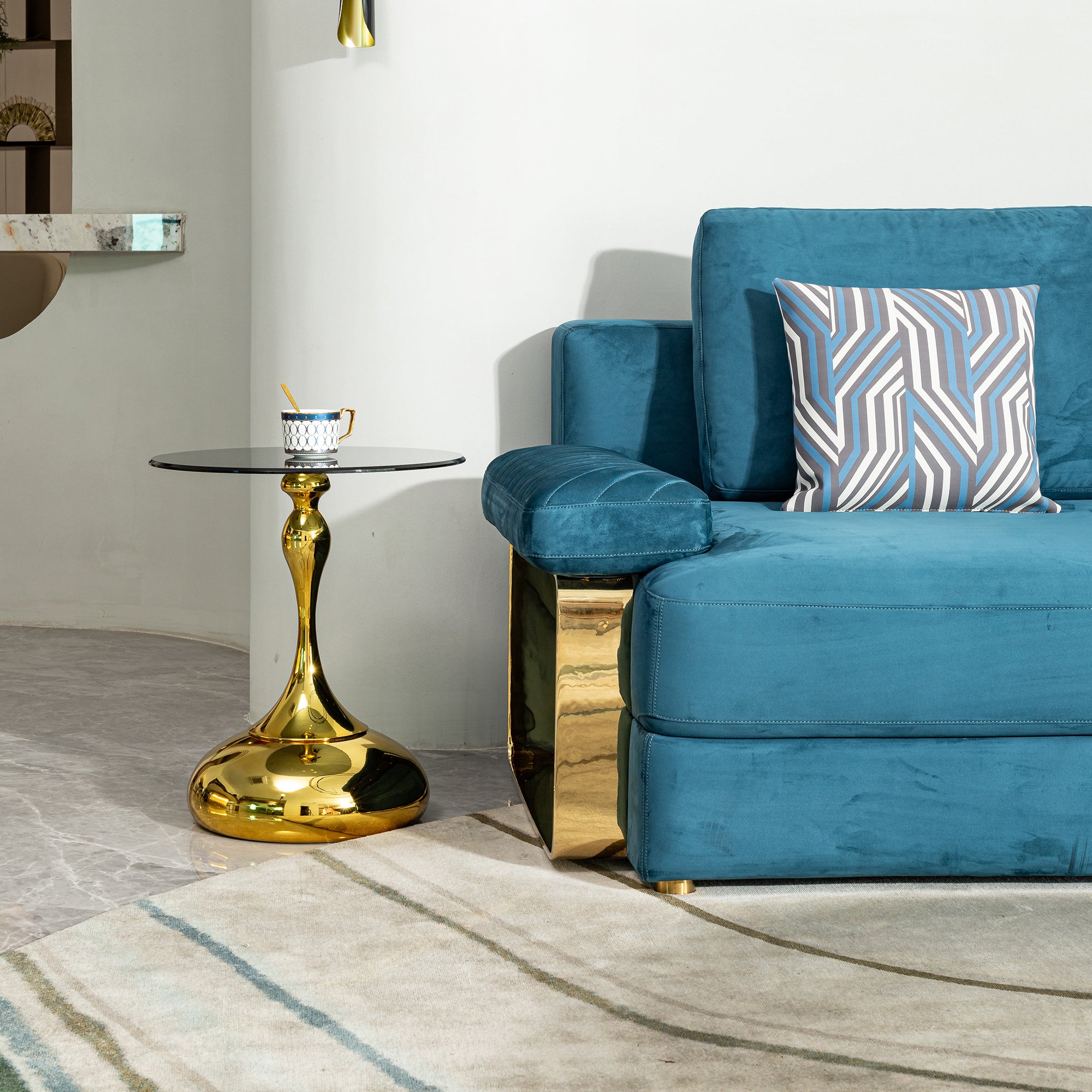 Pefelife Small Round Side Table,Cocktail Table,Coffee Table, End Table