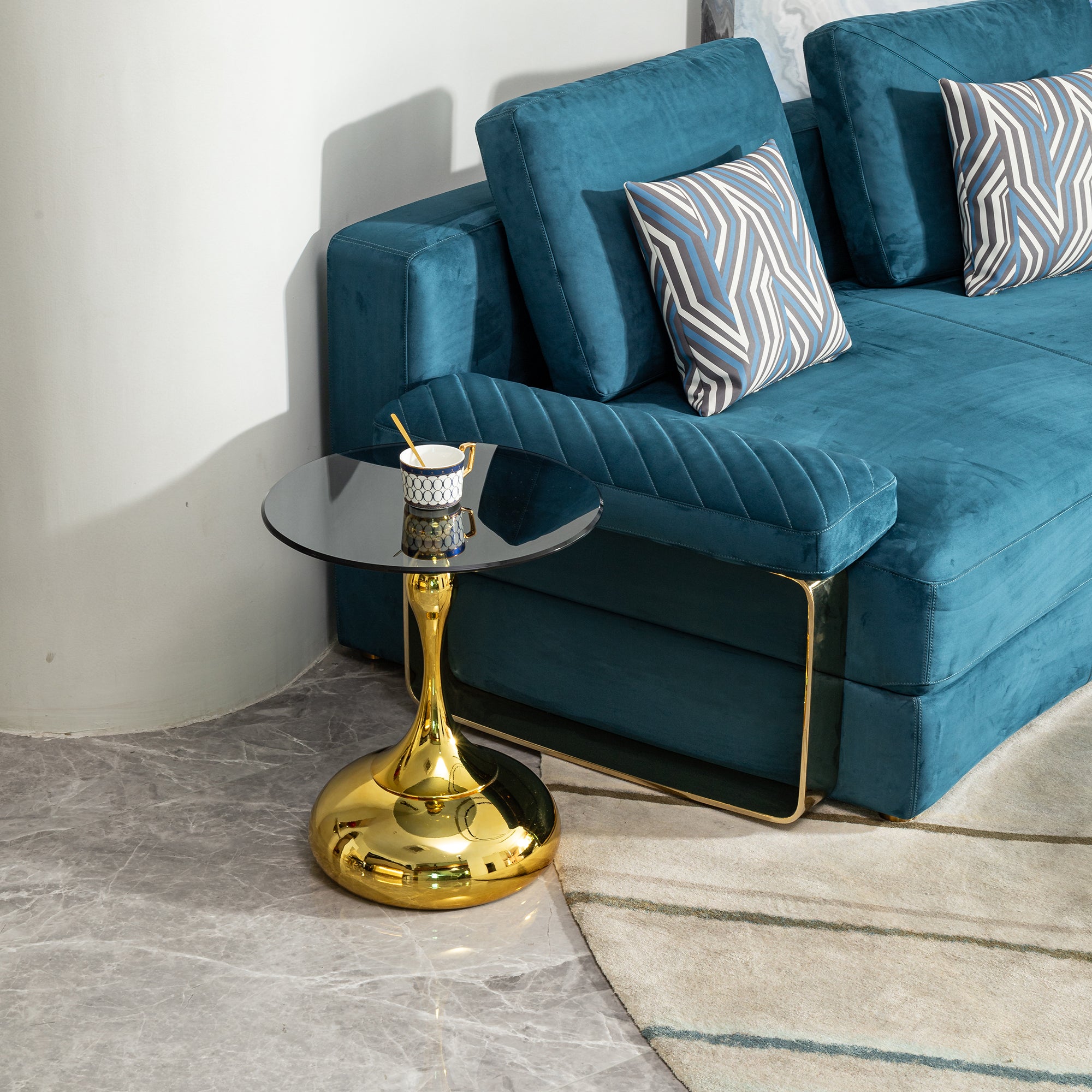 Pefelife Small Round Side Table,Cocktail Table,Coffee Table, End Table