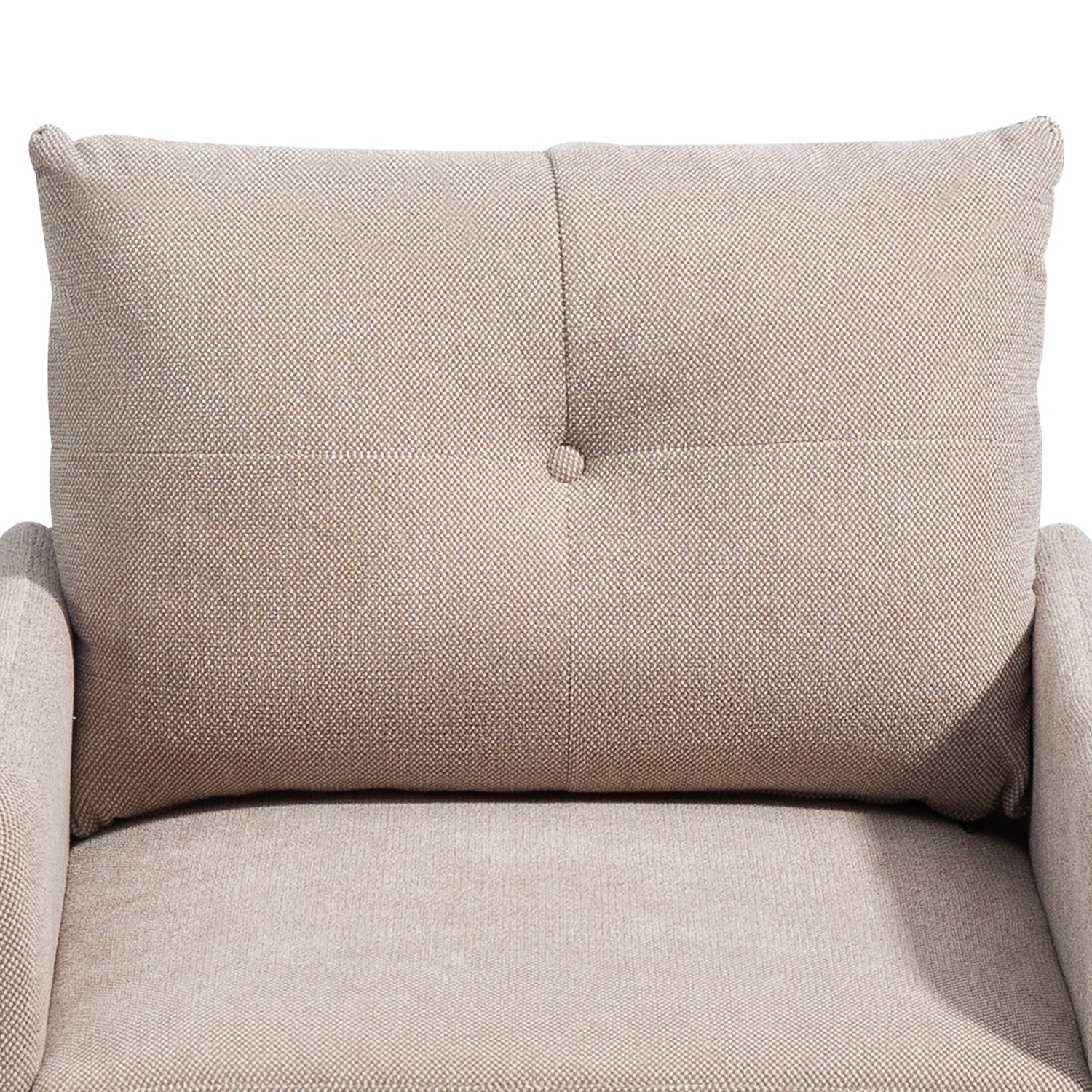Pefelife Comfy Chenille Club Fabric Armchair with Metal Black Legs